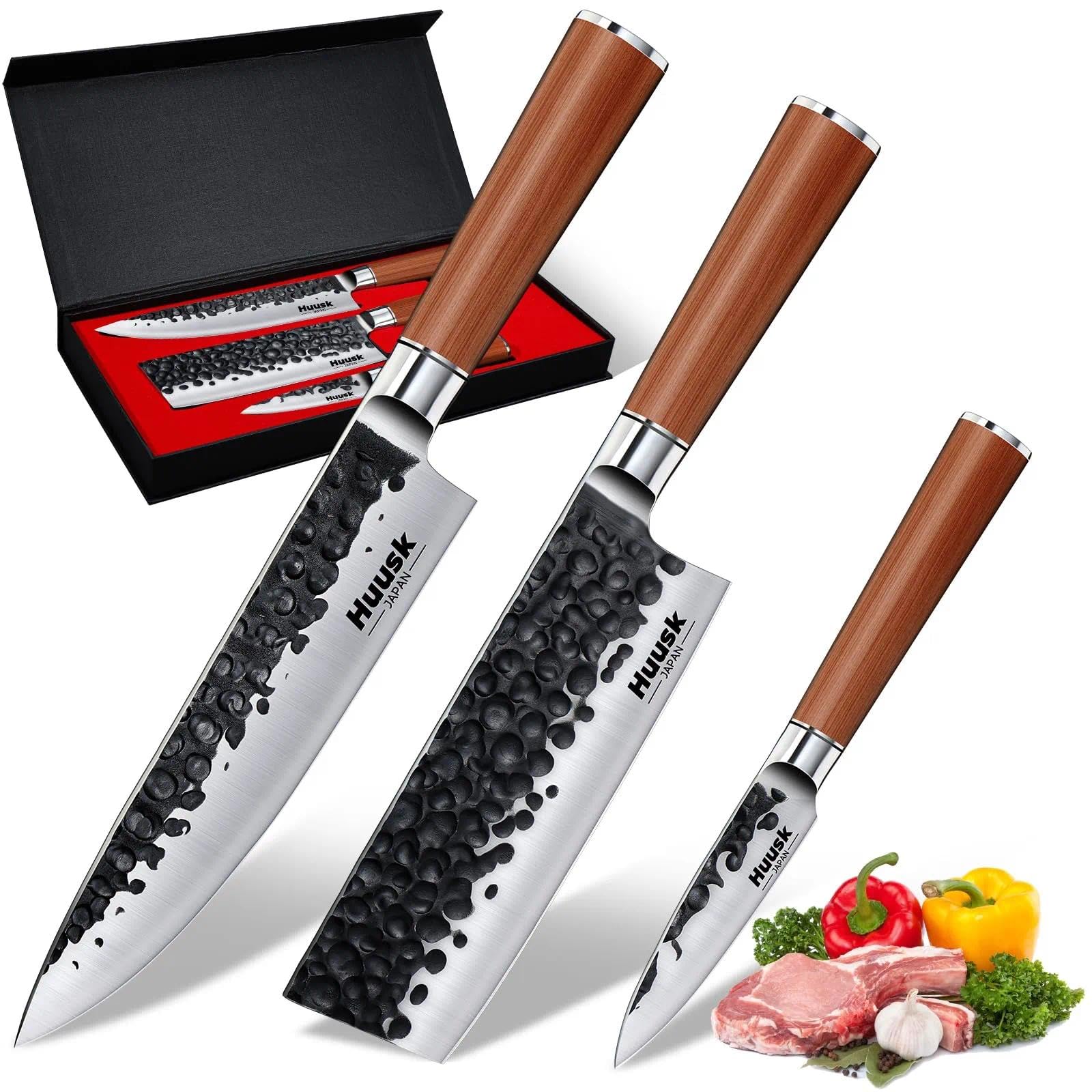 Huusk Japanese Kitchen Knife Set of 3