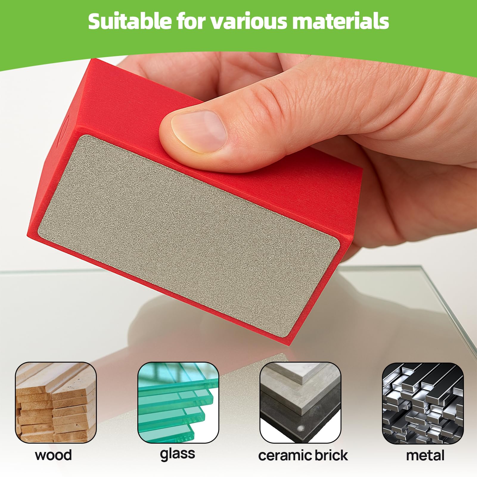 Girihe 4 PCS Diamond Hand Polishing Pads, Diamond Polishing Pads Porcelain Sanding Block - Image 4