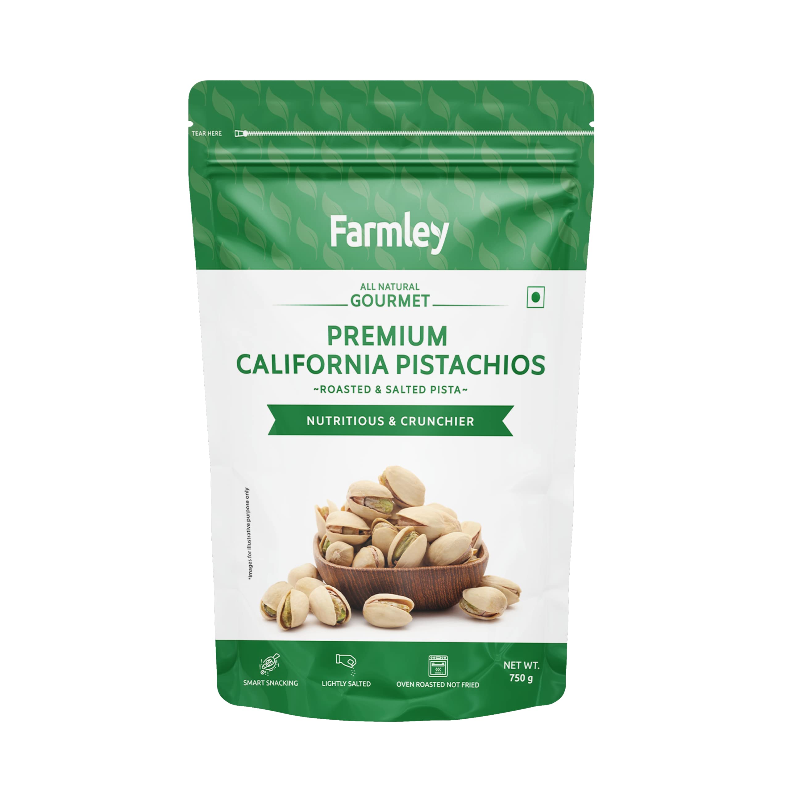 Farmley Premium California Roasted | 750 g | Salted Pistachios, Pista, Dry Fruits, Pistachios, Nutritious & Crunchier Pista Nuts, Tasty & Healthy Snacks (Pack of 1) (B0BP1BTFFT) Amazon Price History, Amazon Price Tracker