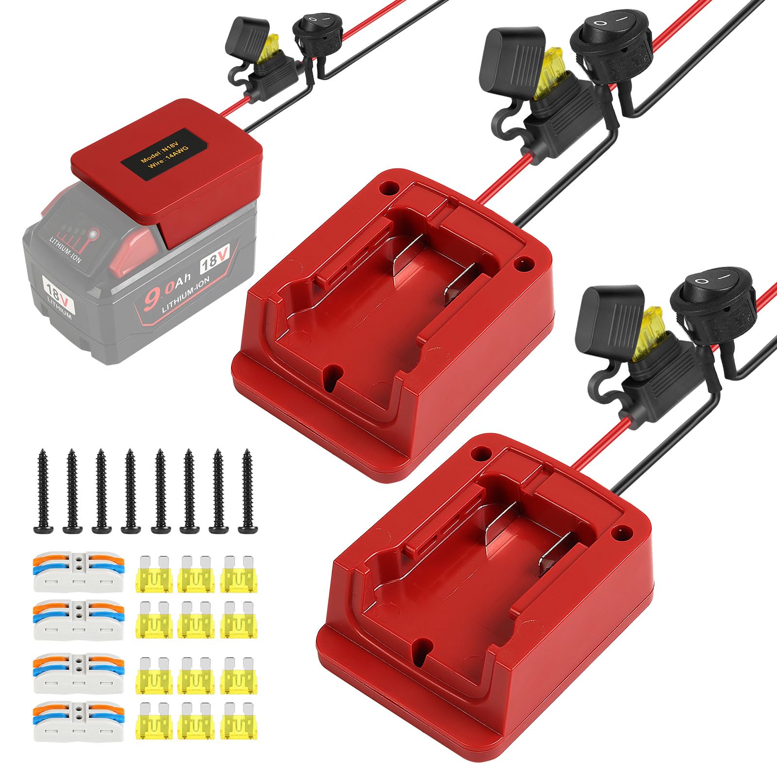Milwaukee M18 Battery Power Wheels Adapter For Milwaukee M18 18v