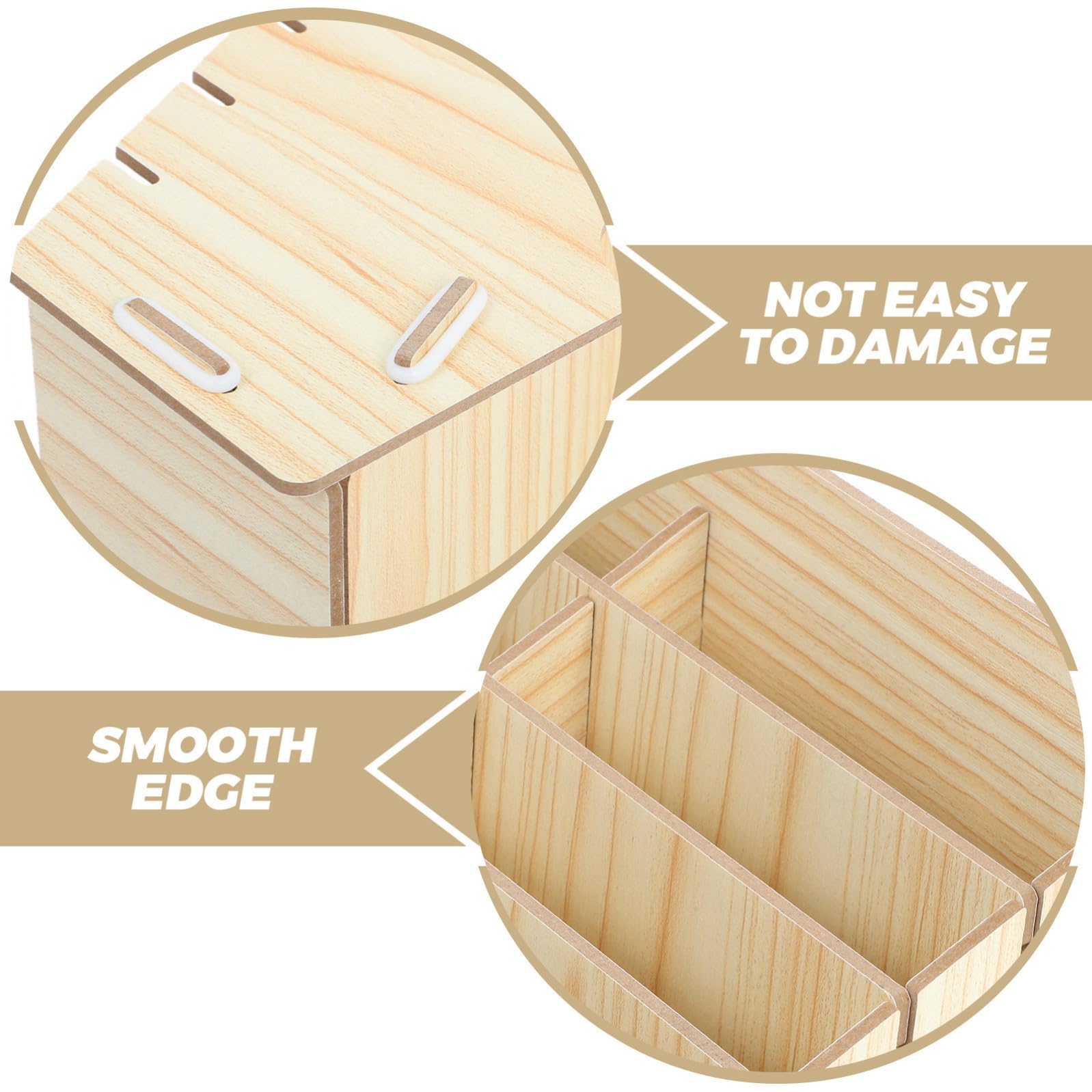 Scatola Organizer per Scrivania in Legno Scomparti Multipli per Gestione Cellulare, Accessori per Ufficio per Back To School Party e Uso in Aula