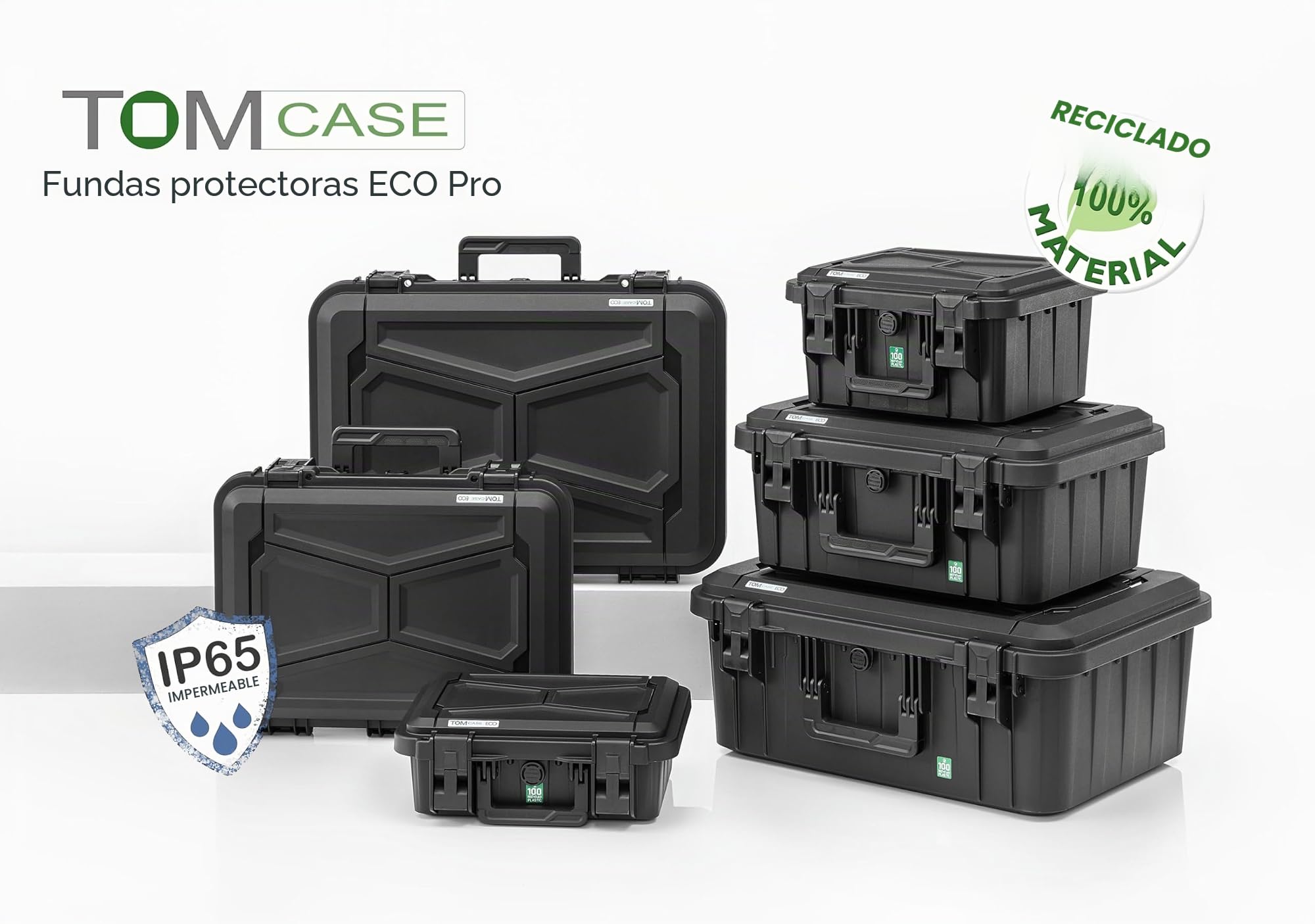 TOMcase Maleta para MacBook Pro 14" (M1 – M5), Funda Protectora Eco Robusta e Impermeable (IP65) para Notebook - Made in Germany (14")