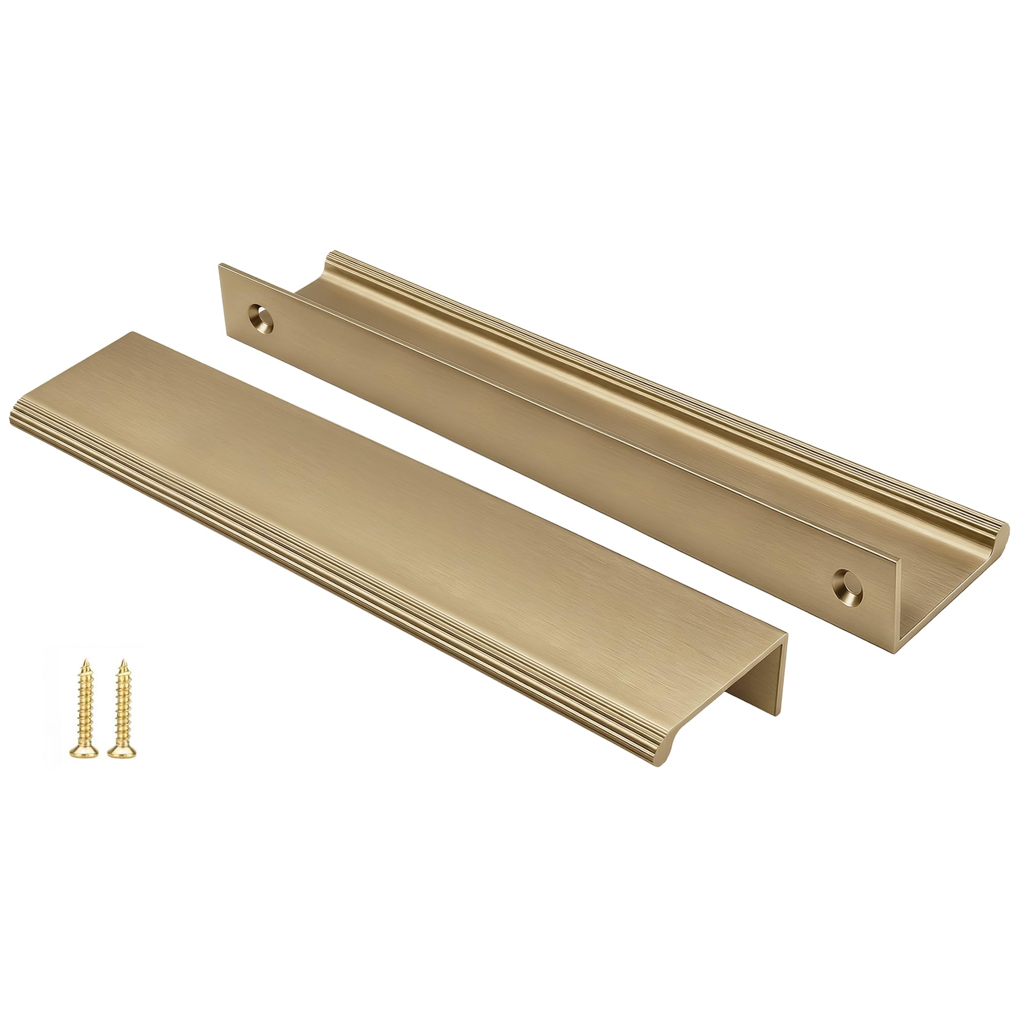 Peaha 10 Pack 6-5/16" Champagne Bronze Cabinet Pulls Finger Pulls