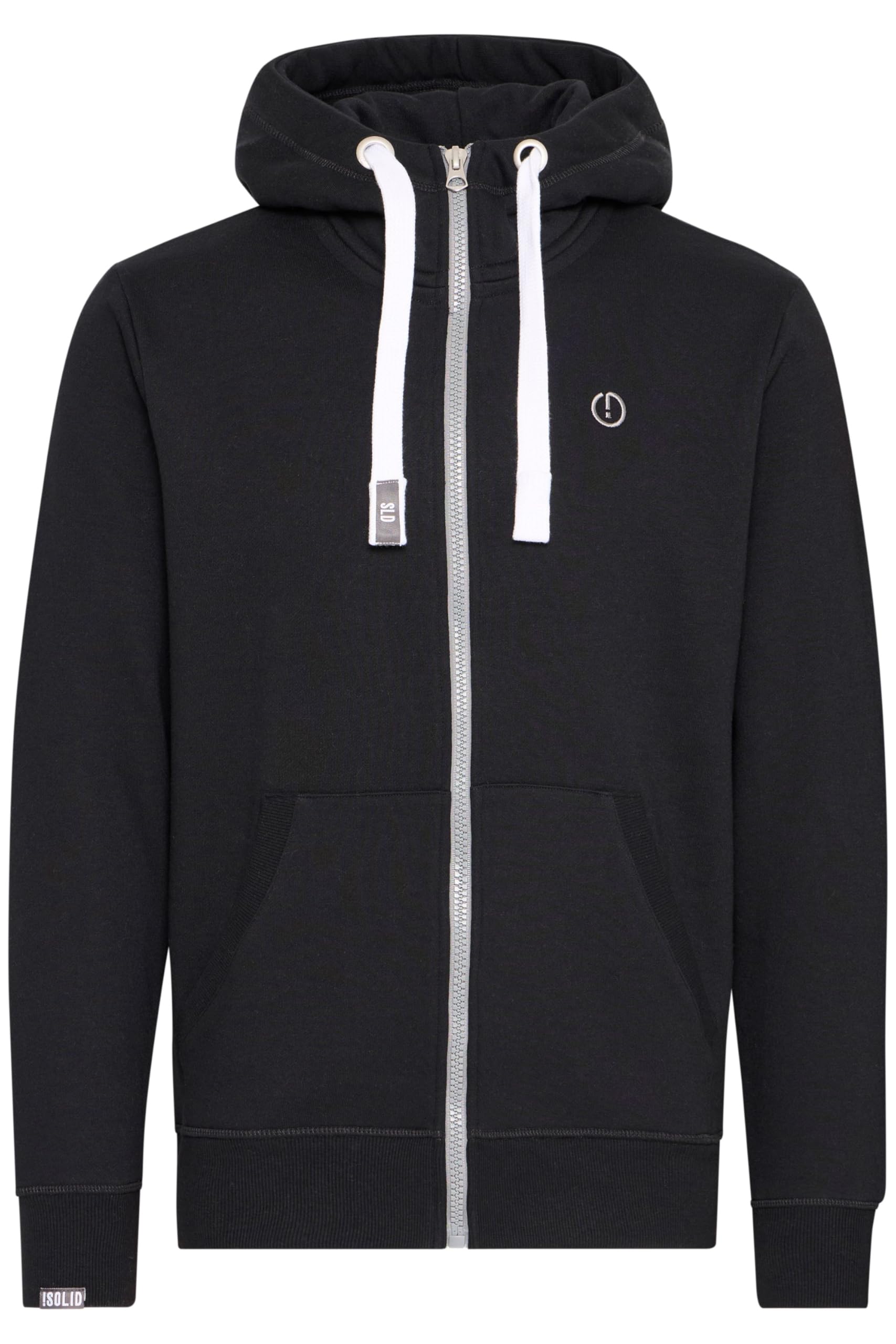Solid Benn High-Neck Men's Sweatjacket, Size:M, Colour:Black (9000)