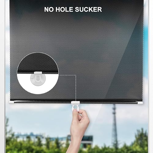 Miniatura 2 de Persianas enrollables opacas con ventosas, 49, 20.9 x 18.9 in, para puertas de Windows, cortinas de oscurecimiento de la habitación, persianas para