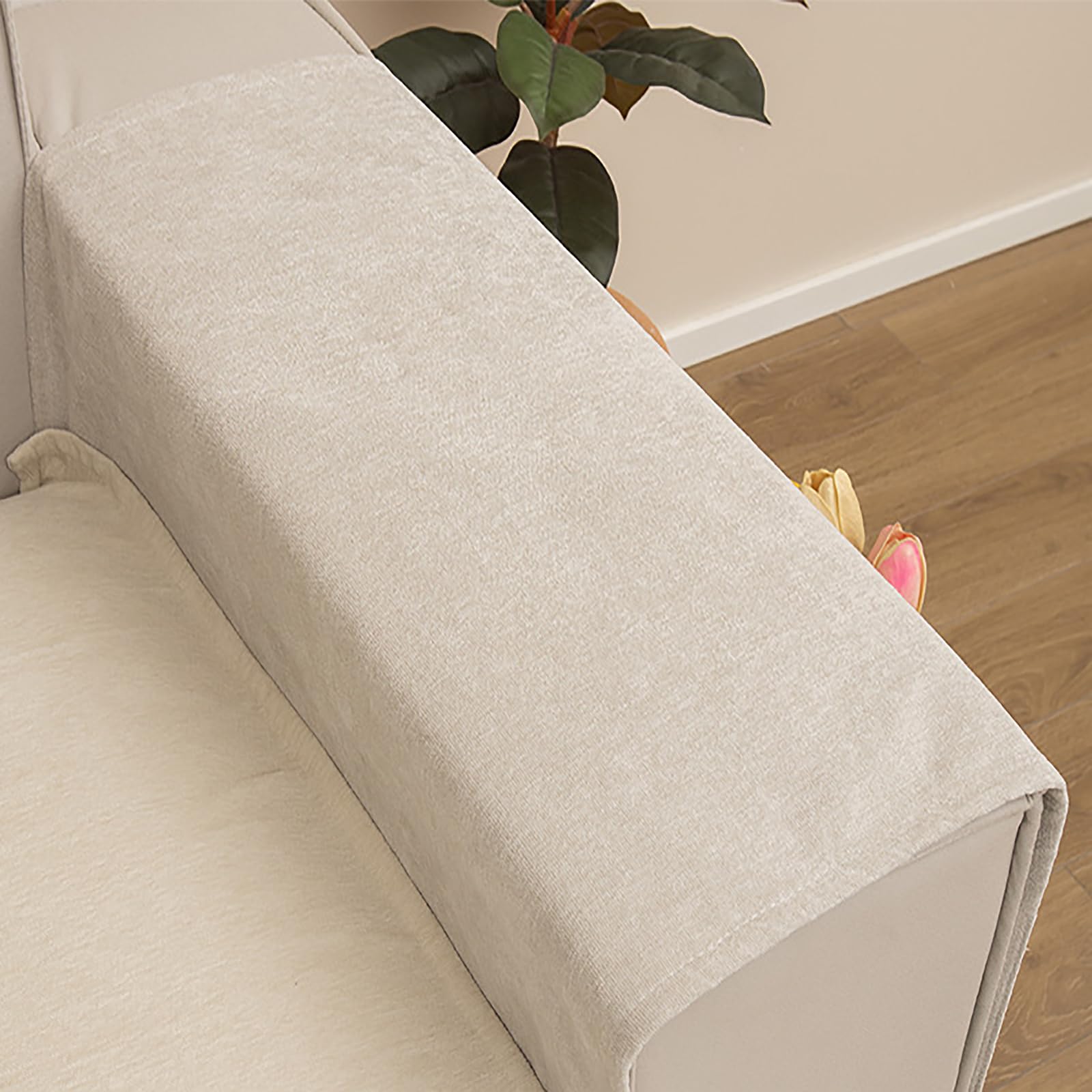Luxurious Chenille Sofa Armrest Organiser with 3 Side Pockets - Image 3