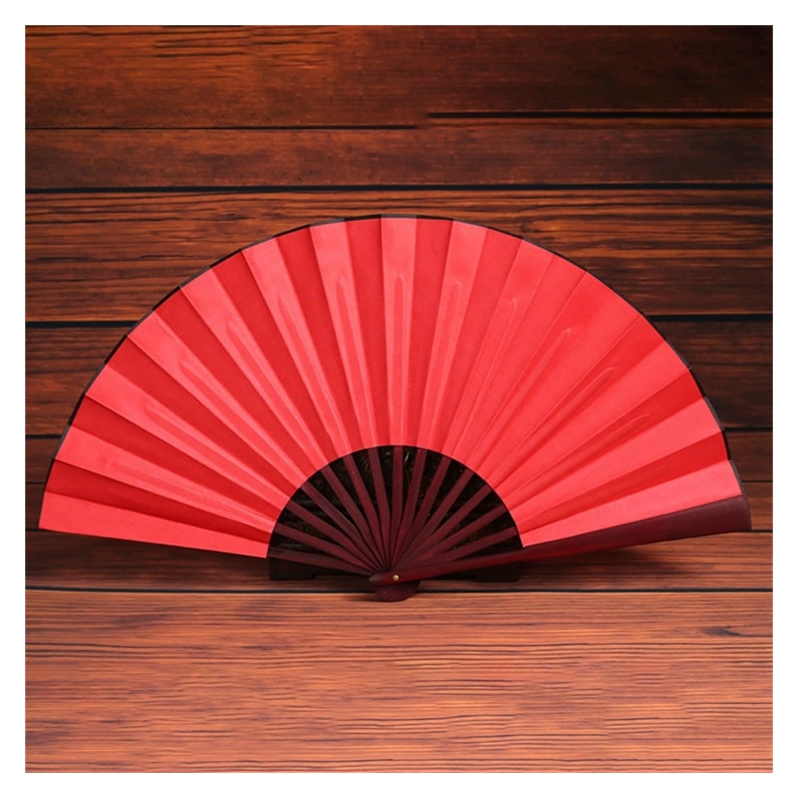 DYMKIE 8 inch Hand Silk Cloth DIY Folding Fan Antiquity Folding Fan DIY Calligraphy Painting(Red)