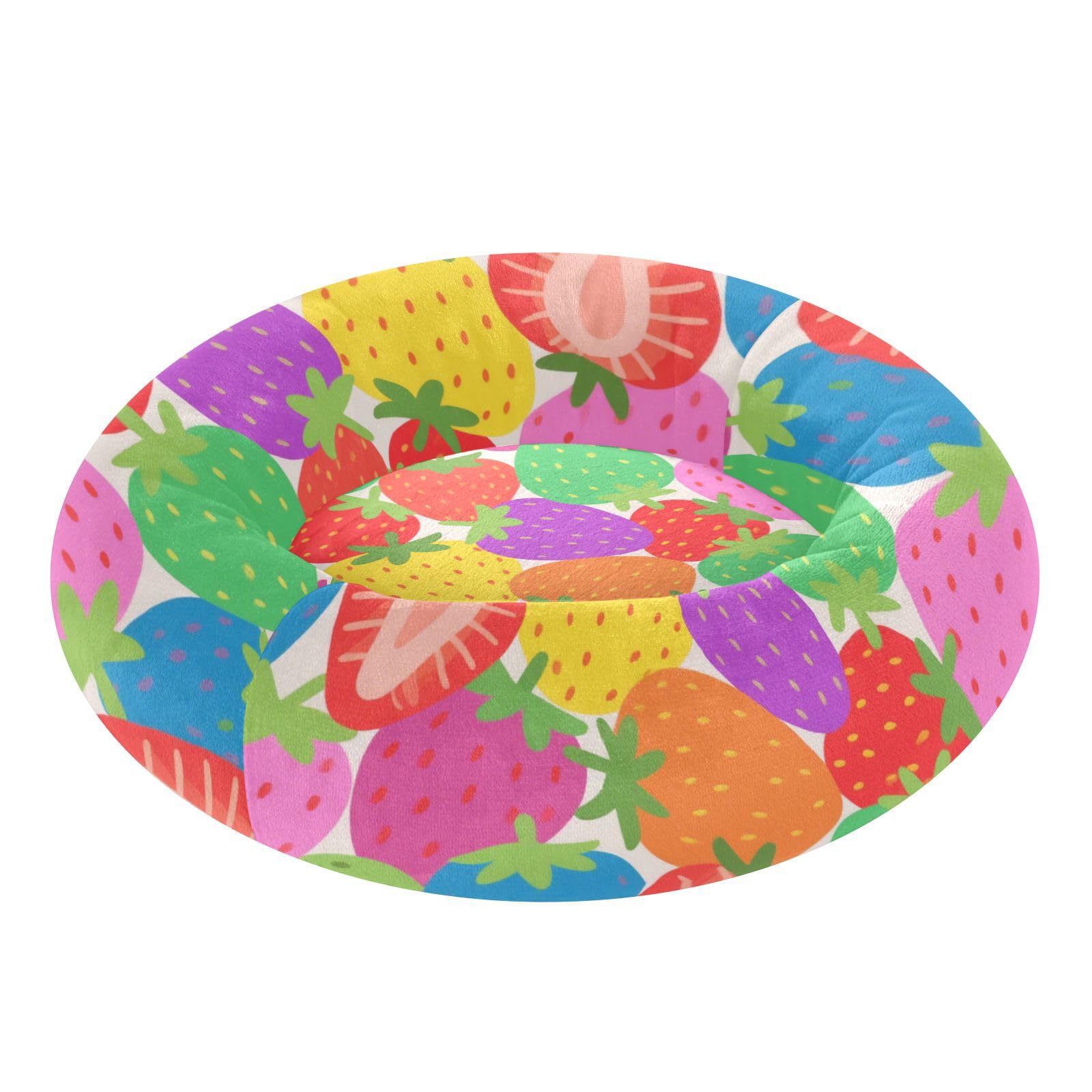 Lit pour chien et chaton taille S contre le froid du sol panier fraise