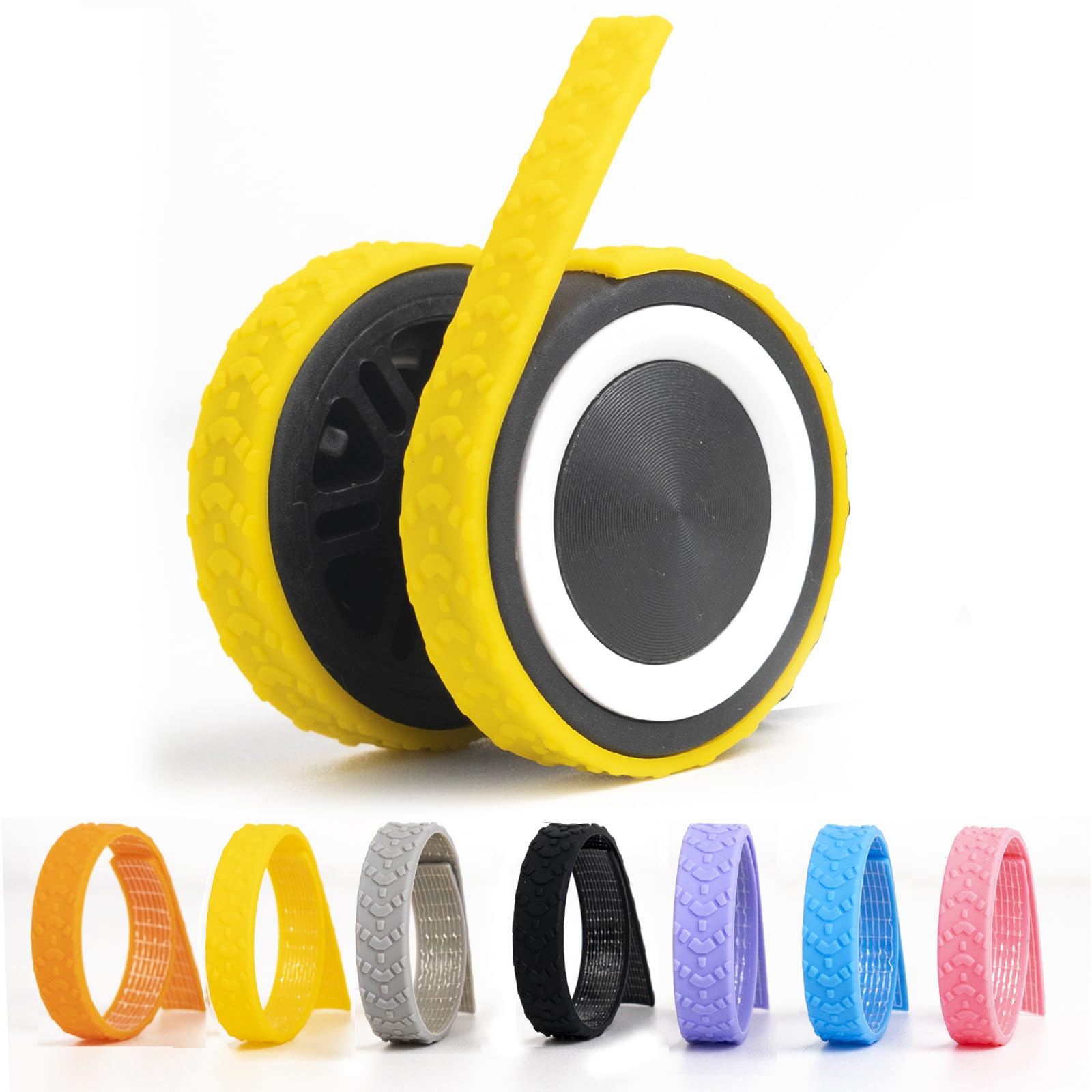 sfrvkly 8 pack Luggage Wheel Covers,Adhesive Silicone Silent luggage wheel suitcase wheel covers protector covers Cover for Carry-on Luggage 2-2.6