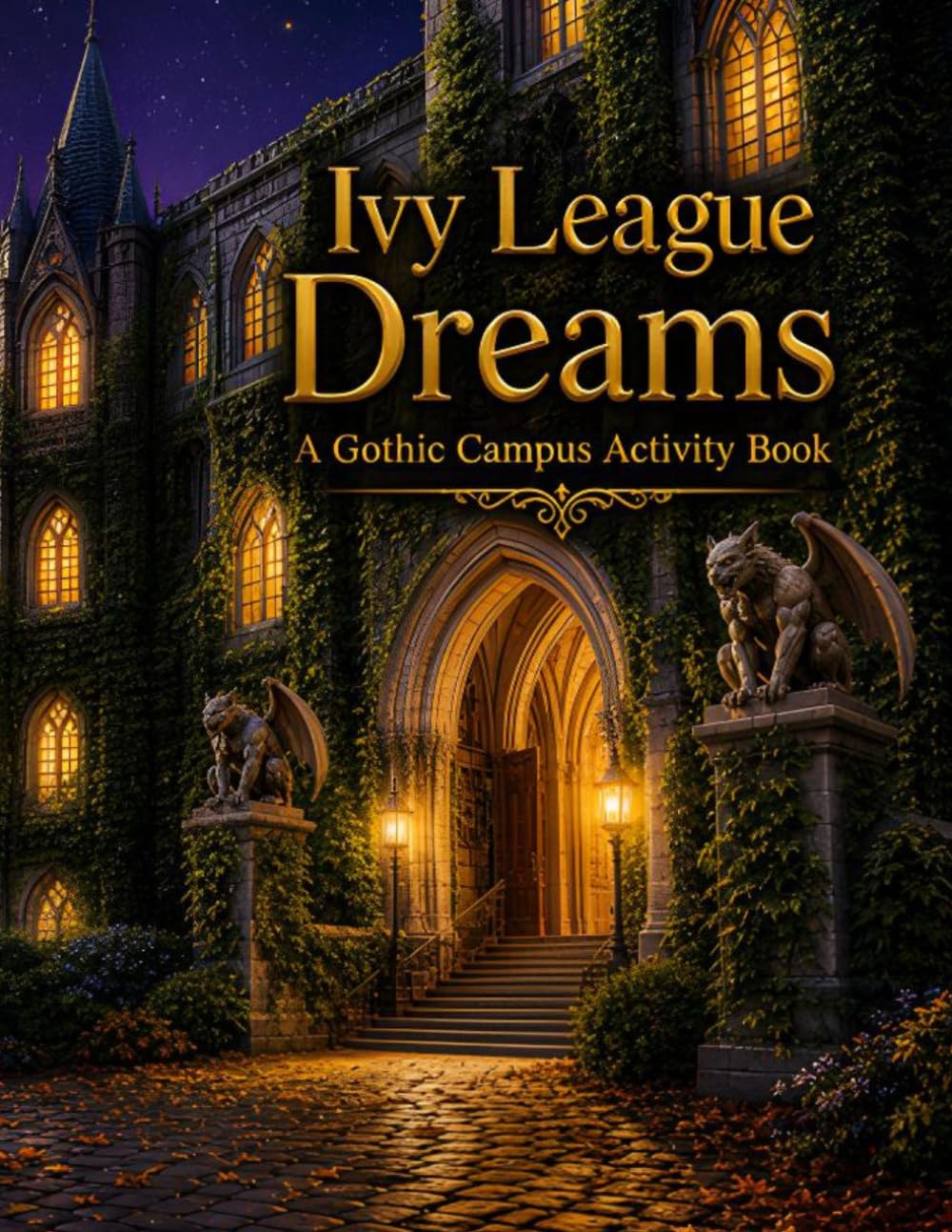 Ivy League Dreams: A Gothic Campus Activity Book: Color Guides & Coloring Pages Featuring Gothic Architecture, Ivy Halls & Scholarly Spaces — For Teens & Beginners