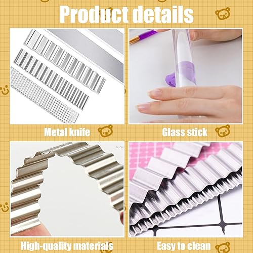 Miniatura 3 de Juego de herramientas de arcilla polimérica, 1 rodillo de arcilla acrílica, 1 tabla de prensa de hojas acrílicas, 5 cortadores de arcilla polimérica