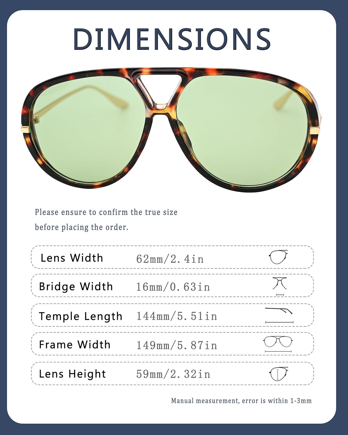 Trendy Oversized Aviator Sunglasses for Women Men Retro Big Large Shield Sun Glasses Vintage Shades - Image 5