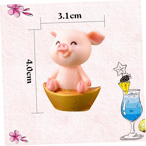 Miniatura 9 de Garneck 15 piezas de figuras de cerdo artificiales, mini cerdito de resina, lindo juego de cerdito para niños, mini figuritas de resina, número de