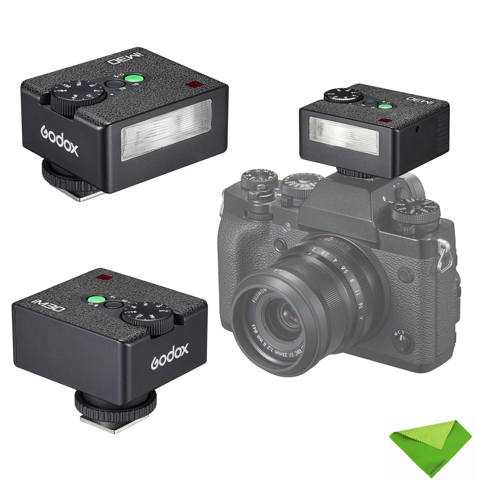 Godox IM30 IFlash Camera Flash,GN15 7:1/64 To Full Flash Power Steps,3.6s Recycle Time,CCT 6500K±200K With S1/S2 Optical Trigger For Canon Sony Nikon Fujifilm Fuji Olympus Panasonic Etc Cameras - View #11
