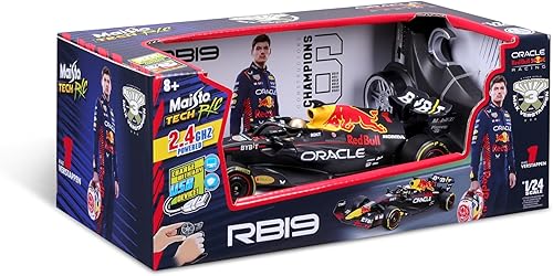 Miniatura 8 de Maisto - Coche de control remoto a escala 124, Fórmula 1, Red Bull Racing RB18, 9.1 in, color negro