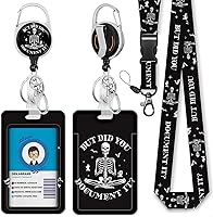 Vista 126 de Giancomics Black ID Badge Holder with Lanyard, Lanyards for ID Badges with Badge Reel Retractable Heavy Duty, Lanyard with ID Holder Keychain Clip