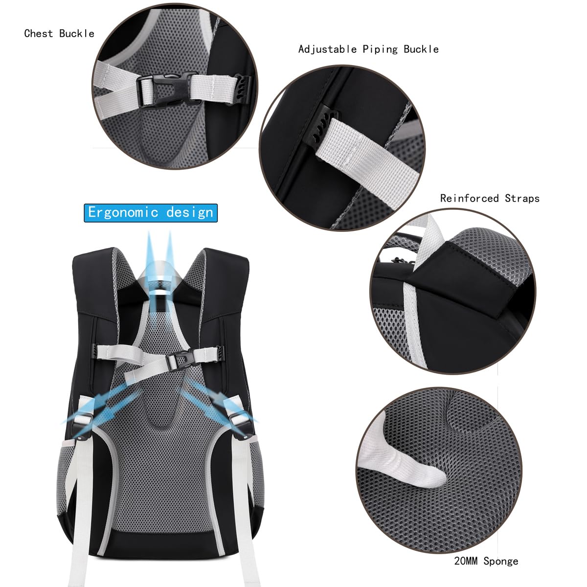 Asge Kreativer Trend-Schulrucksack für Mädchen Teenager Schmutzabweisendes Nylon, Leichter Rucksack für Grundschule Freizeit, Modischer Schulrucksack inklusive praktischer Handtasche