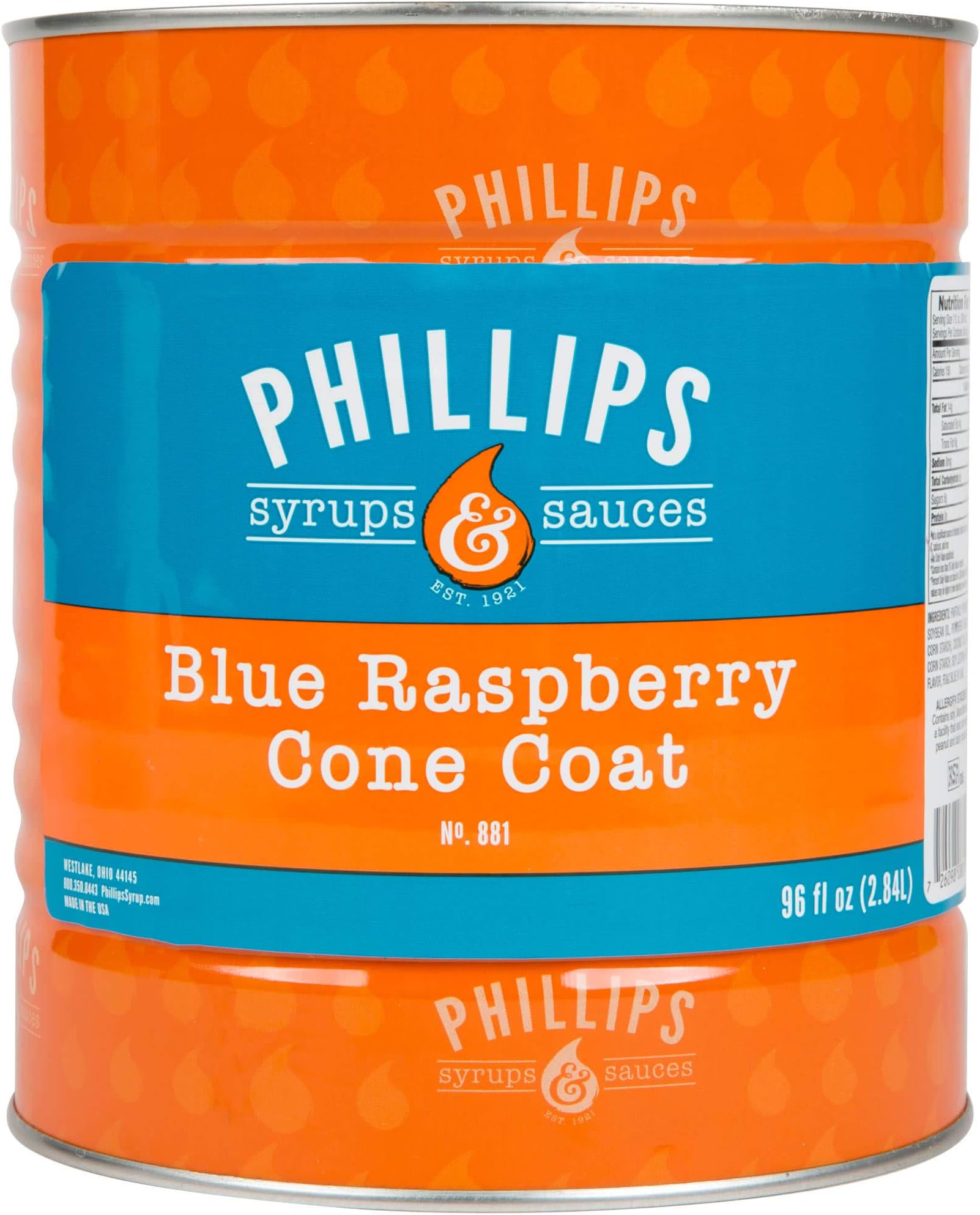 Blue Raspberry Ice Cream Shell Dip - #10 Can by Tabletop King