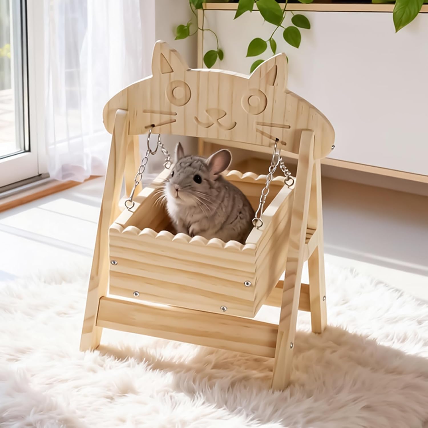 Generisch Amaca per criceti, accessori per piccoli animali, amaca con clip, piccoli mobili per animali domestici per gerbilli, topi, cincillà, furetto per interni ed esterni, per riposare (kak×2)