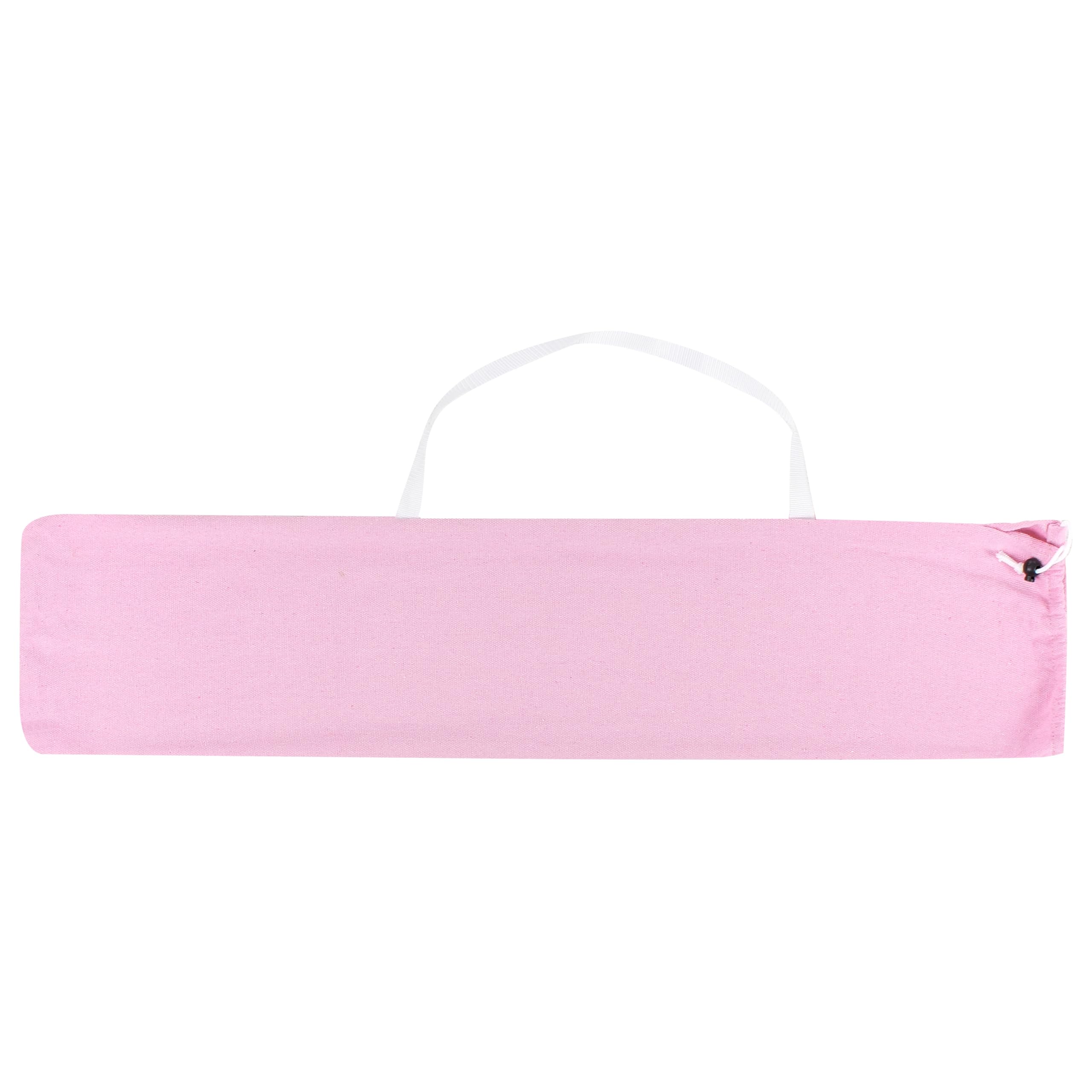 Brasilianischer Hängesessel Baumwolle/Buchenholz rosa mit Fransen Boho Bonea