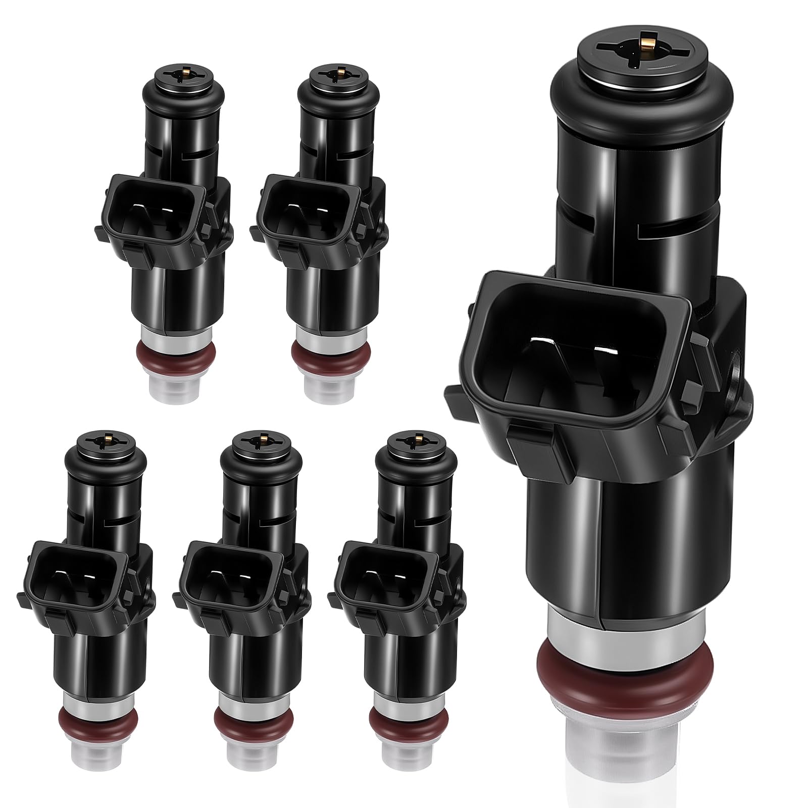 Inyectores de combustible para Honda Accord 2003-2007, Pilot 2005-2011, Odyssey 2005-2017, Ridgeline 2006-2014 y apto para Acura MDX, TL y Saturn Vue, 3.0L 3.5L, juego de 6, repuesto # 8001499. 2N