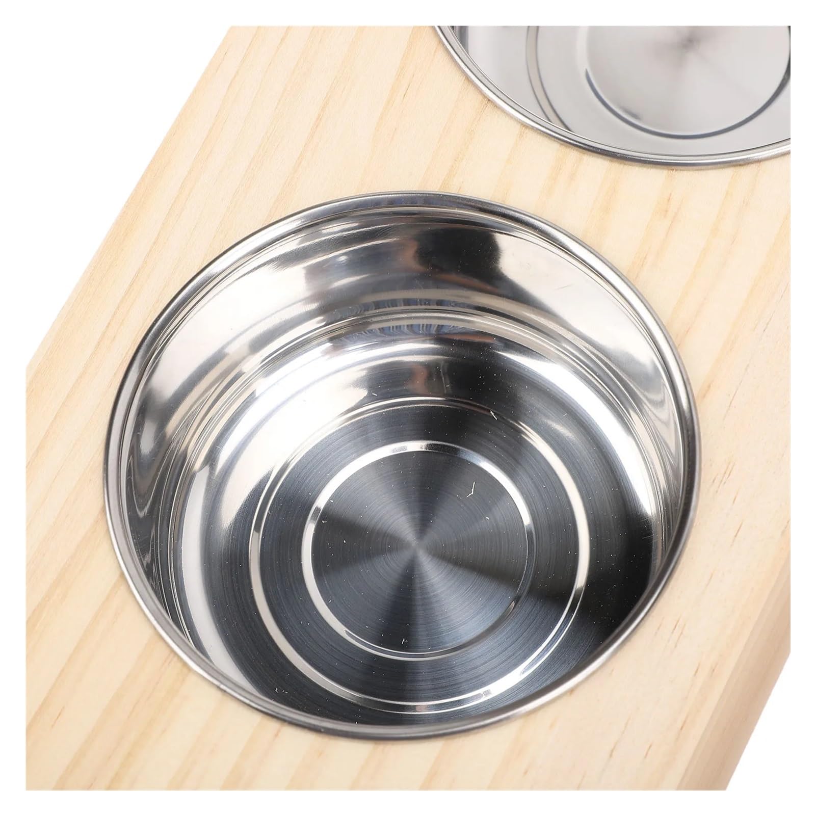 Distribuidor automático de heno para Conejos Comedero de heno for Conejos con Caja Arena, 2 Cuencos Acero Inoxidable, Pesebre alimentación Madera a Prueba Suciedad for Animales pequeños hámster