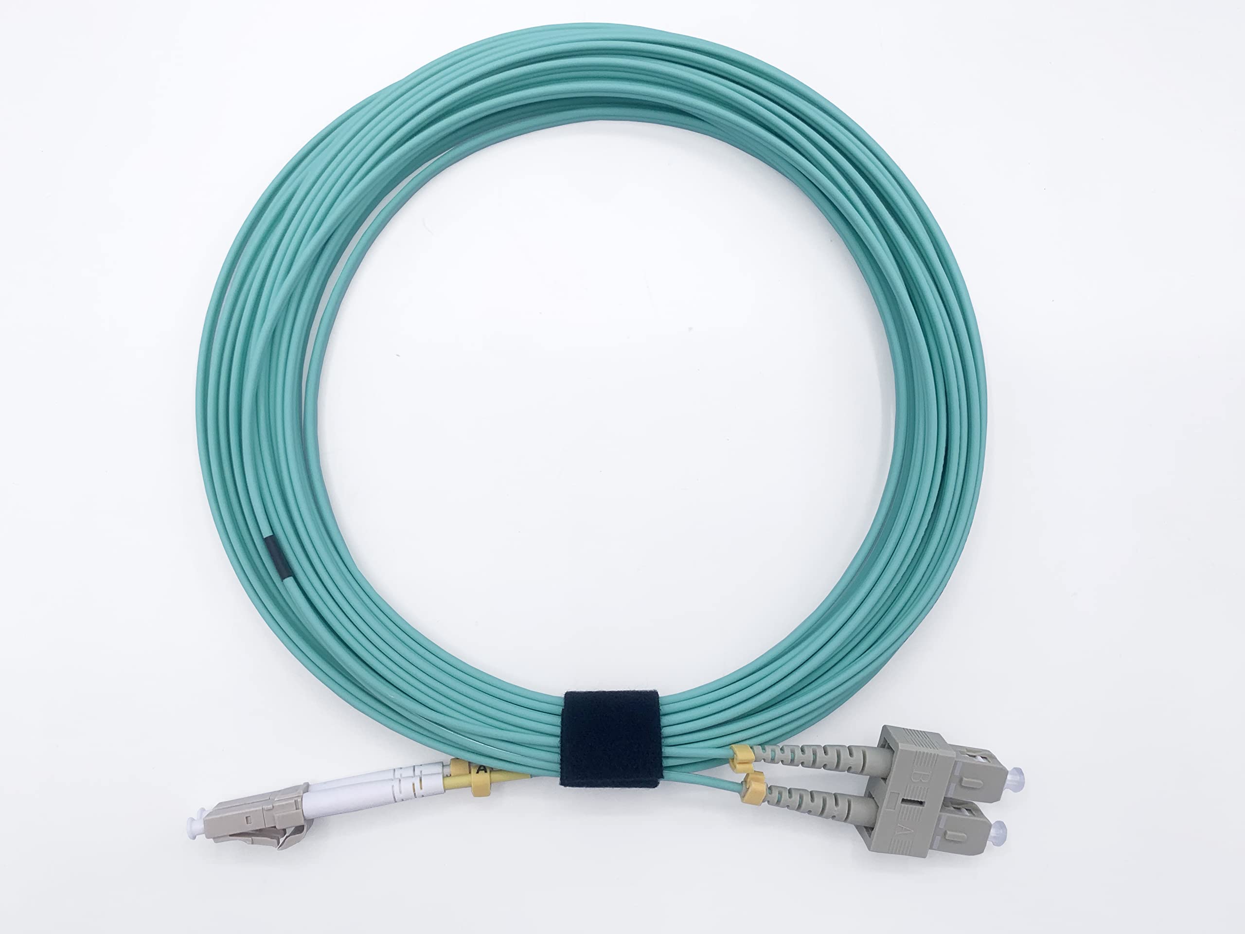 Elfcam® - 5m Cavo Fibra Ottica OM3 SC/UPC a LC/UPC Multimodale Duplex 50/125um LSZH, 5 Metri