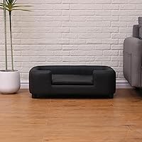 Vista 7 de Sofá Moderno para Mascotas de 37 Pulgadas con Tela de PU Resistente a Arañazos y Patas Ajustables, Sofá Elevado para Perros Pequeños y Medianos