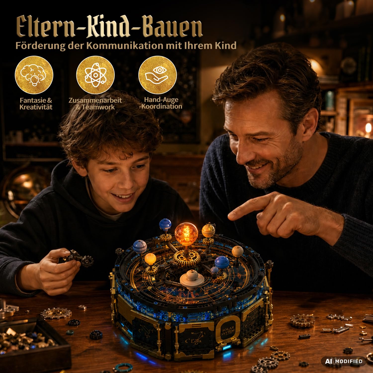 Technic Sistema Solare per Bambini Ragazzi 6-10+ con Musica, 989 Pezzi | Con LED, 8 pianeti, costellazioni e motivi mensili. Regalo perfetto per ragazzi da 7 a 12 anni, adatto per compleanni