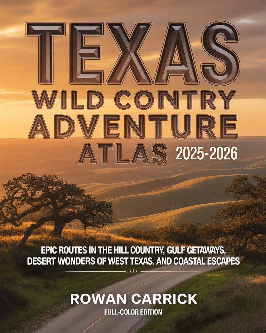TEXAS WILD COUNTRY ADVENTURE ATLAS 2025-2026(FULL COLOR): EPIC ROUTES IN THE HILL COUNTRY, GULF GETAWAYS, DESERT WONDERS OF WEST TEXAS, AND COASTAL ESCAPES