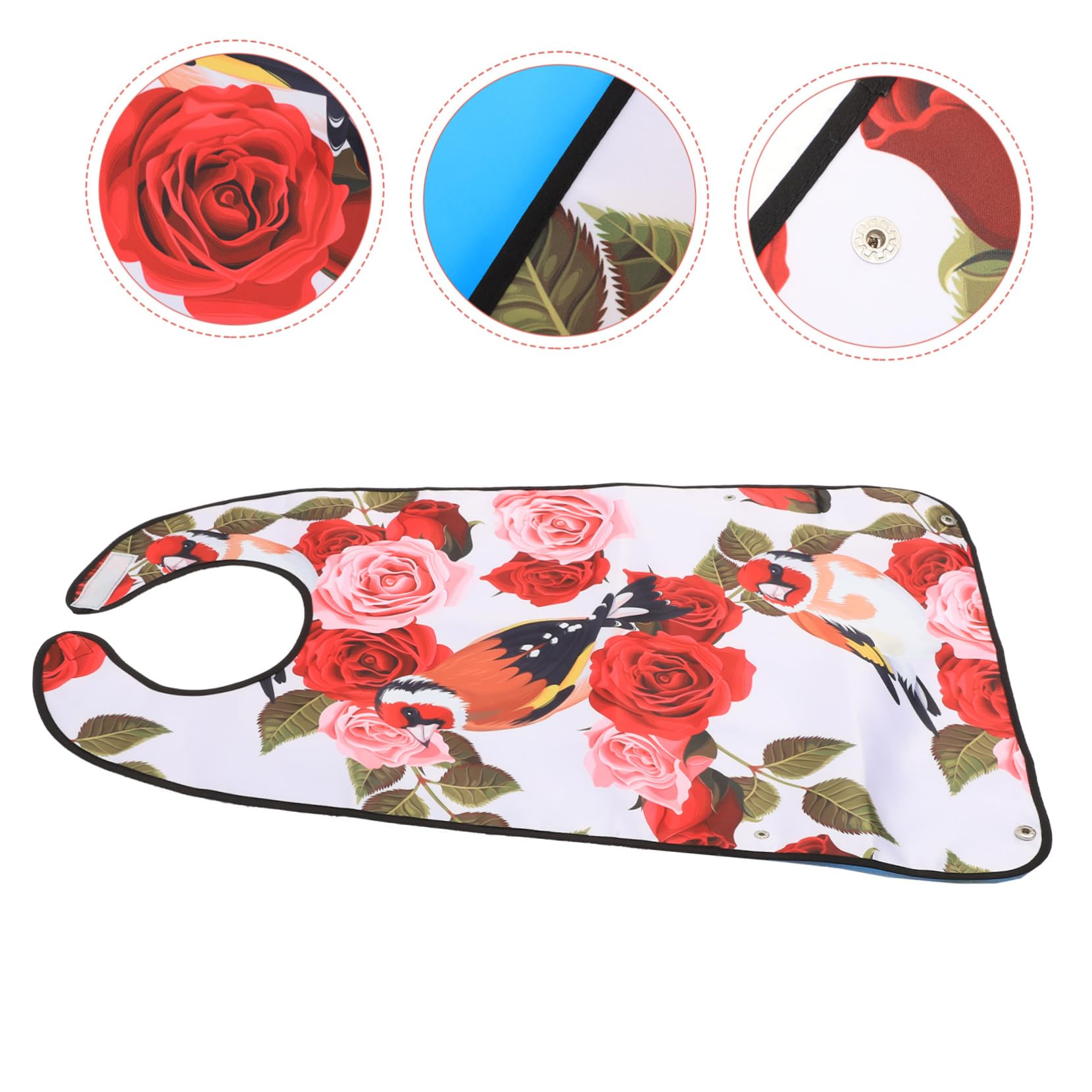 Healeved 3piezas Babero Reutilizable Para Adultos Mayores De Ropa Lavable Delantal De Cuidado Doble Diseño Ergonómico