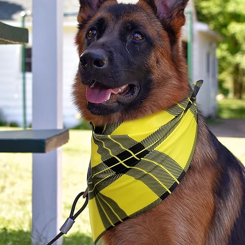 Miniatura 7 de XPUDAC Bandanas para perro, 20 unidades, lavables, cuadradas, para perros pequeños, medianos y grandes, ajustables, para niñas y niños (cuadros,