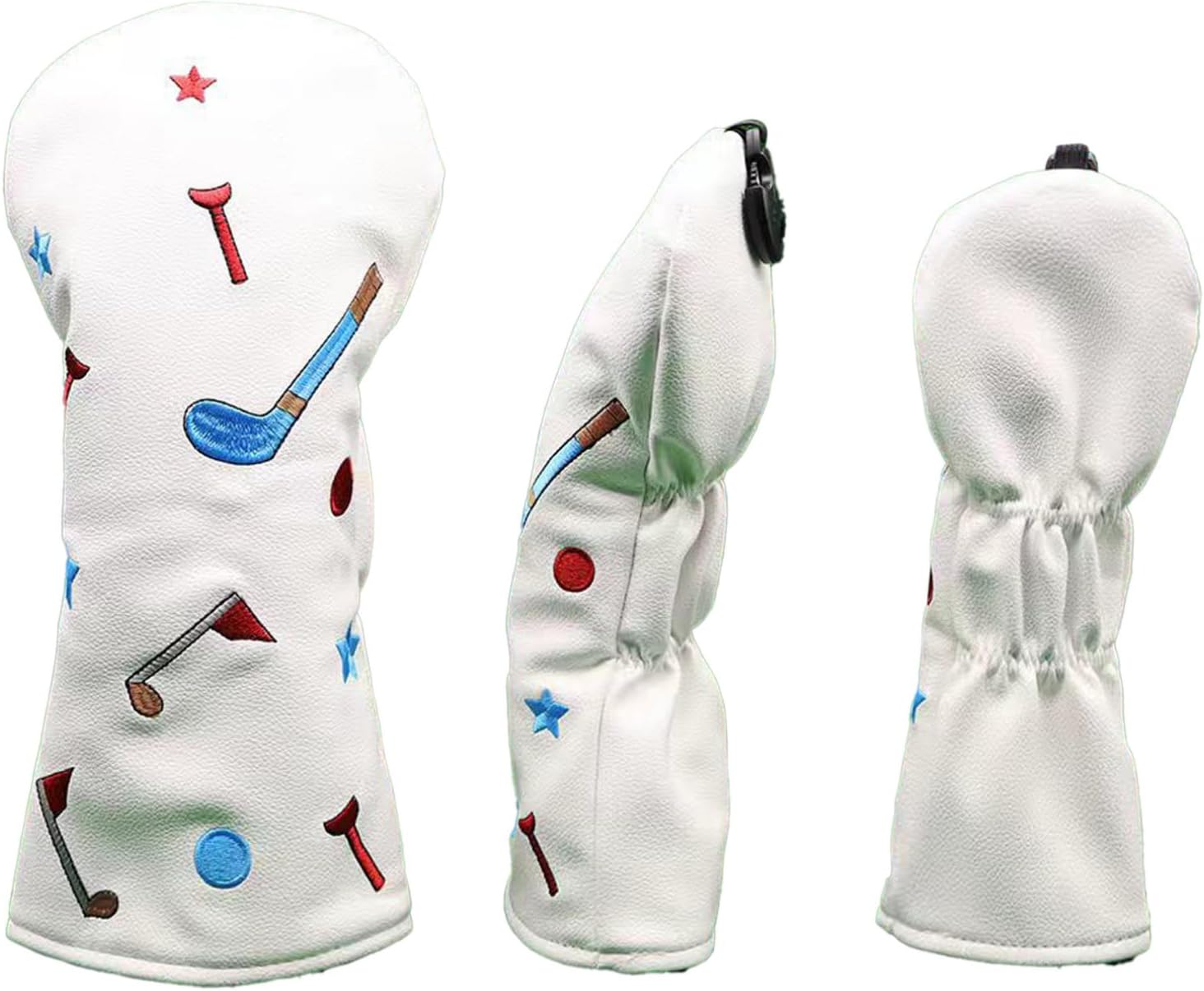 Elegant Golf Head Protective Cover Artistic Needlework Driver Sleeve Colorful Tee Head Guard