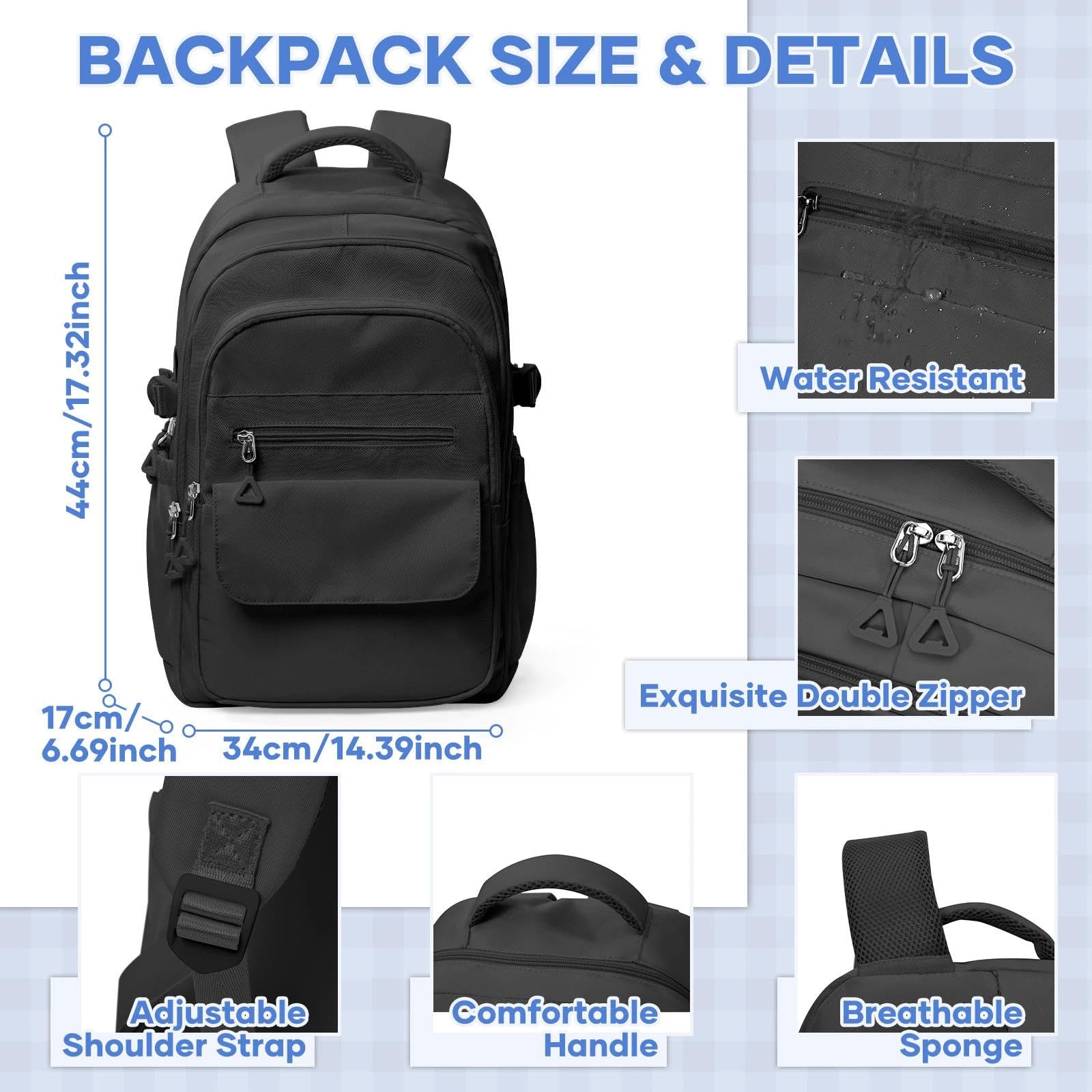 HYC00 Zainetto Casual Ragazza Zaino Scuola Superiore Zainetto Universita Donna School Backpack per 14 Pollici Porta PC Zaini Scolastici Media School bag for Girls Zaino per Scuola per Lavoro Viaggio