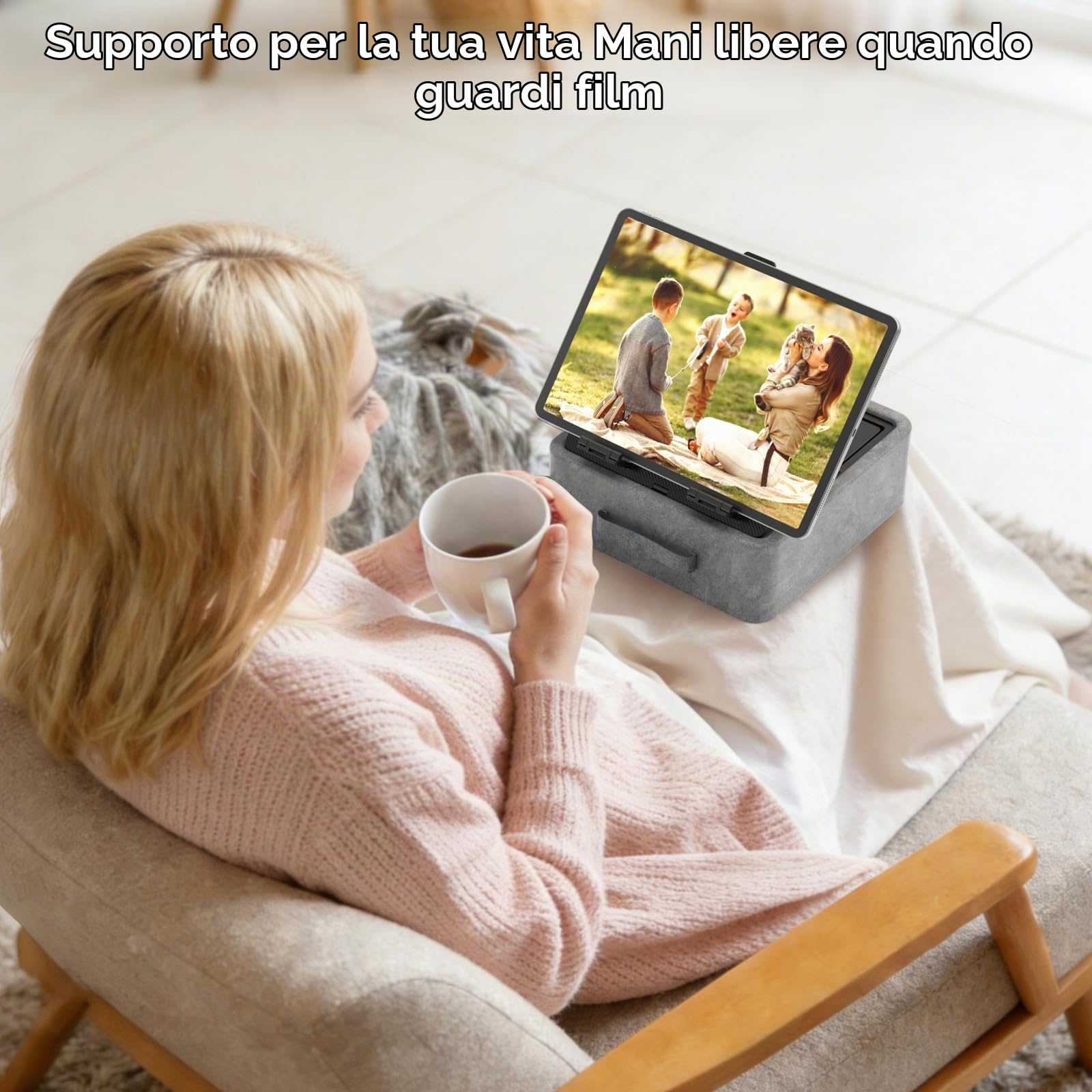 KDD Cuscino Porta-tablet 5 in 1 Pieghevole