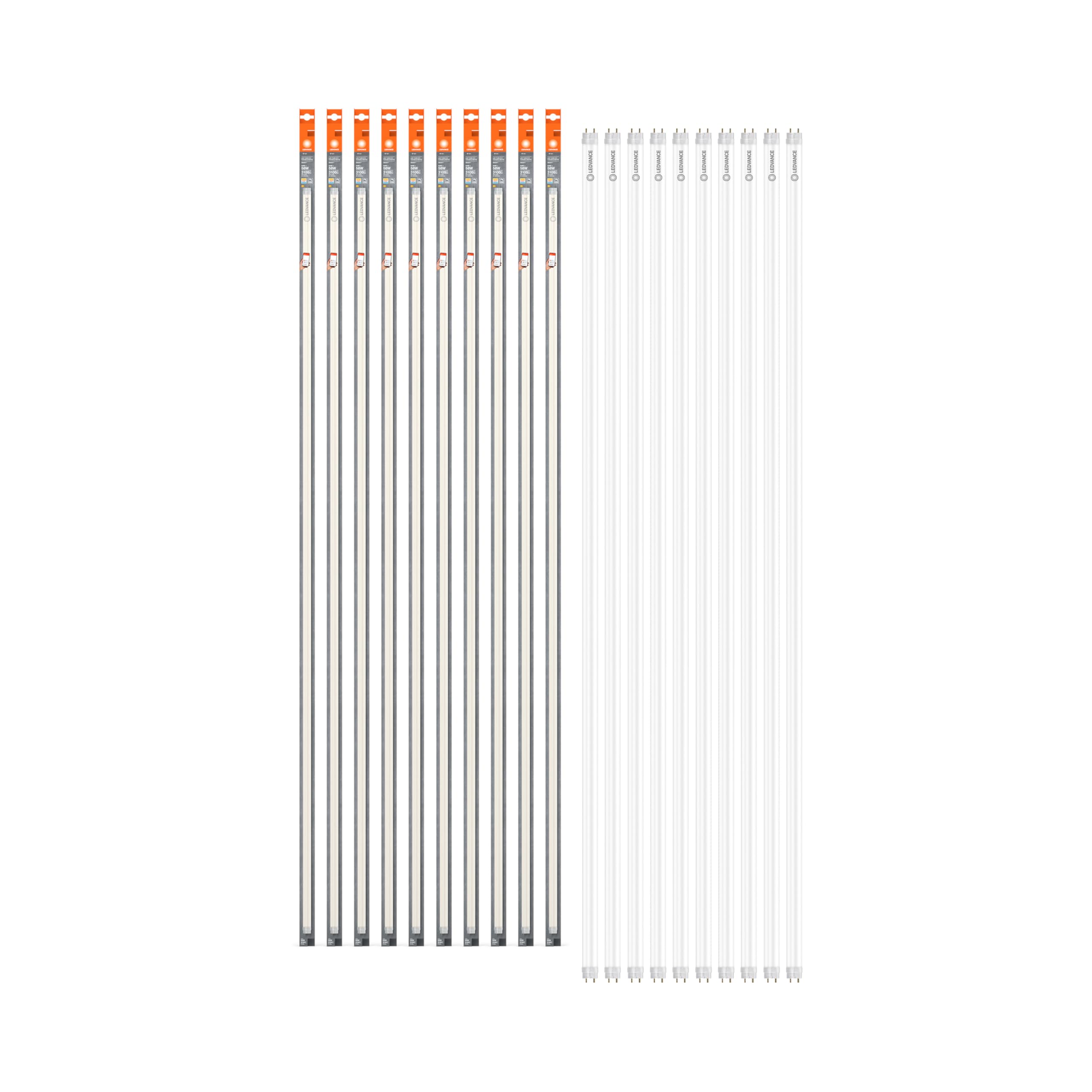 LEDVANCE Tubo LED intelligente con tecnologia WiFi, G13-base ottica opaca,Colore variabile (2700K-6500K), 3100 Lumen, sostituzione delle lampade 48W, dimmerabile intelligente, 10-Confezione