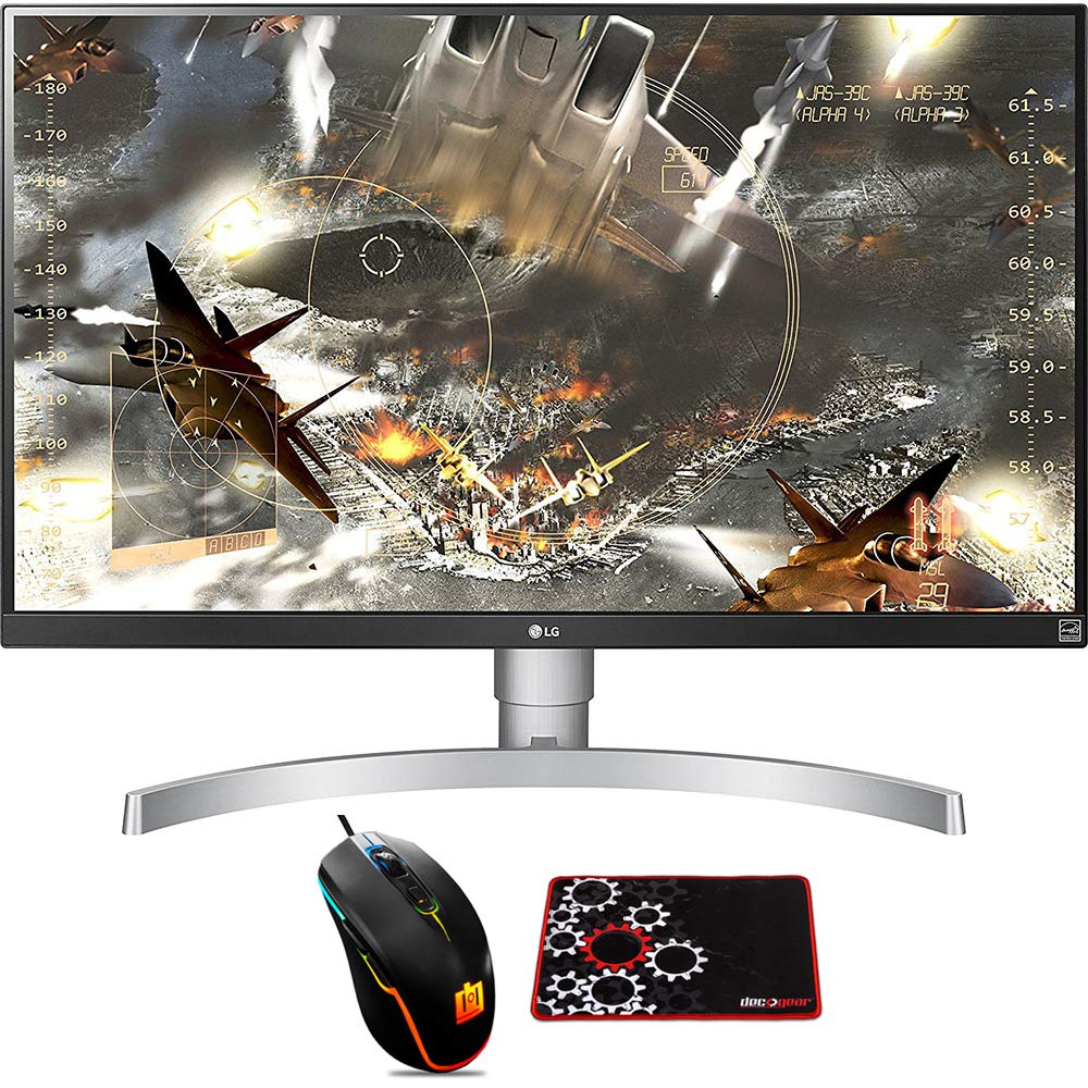 LG 27" 4K HDR IPS Monitor 3840 x 2160 16:9 with Gaming Mouse & Pad