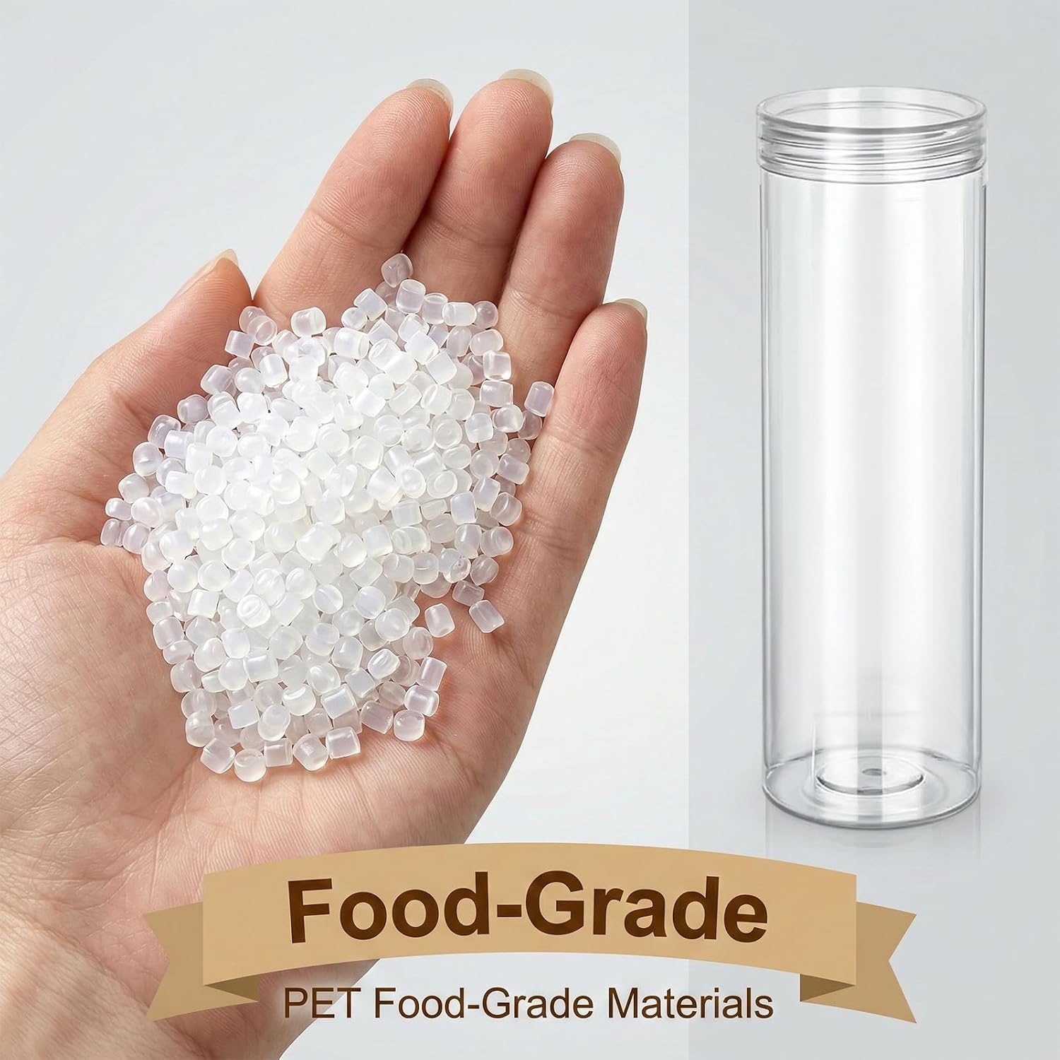 Storage Container Round Cookie Containers Cookie Storage Plastic Cracker Keeper Transparent with Lid Airtight Spaghetti Clear Cylinder CookieHolder FoodStorage