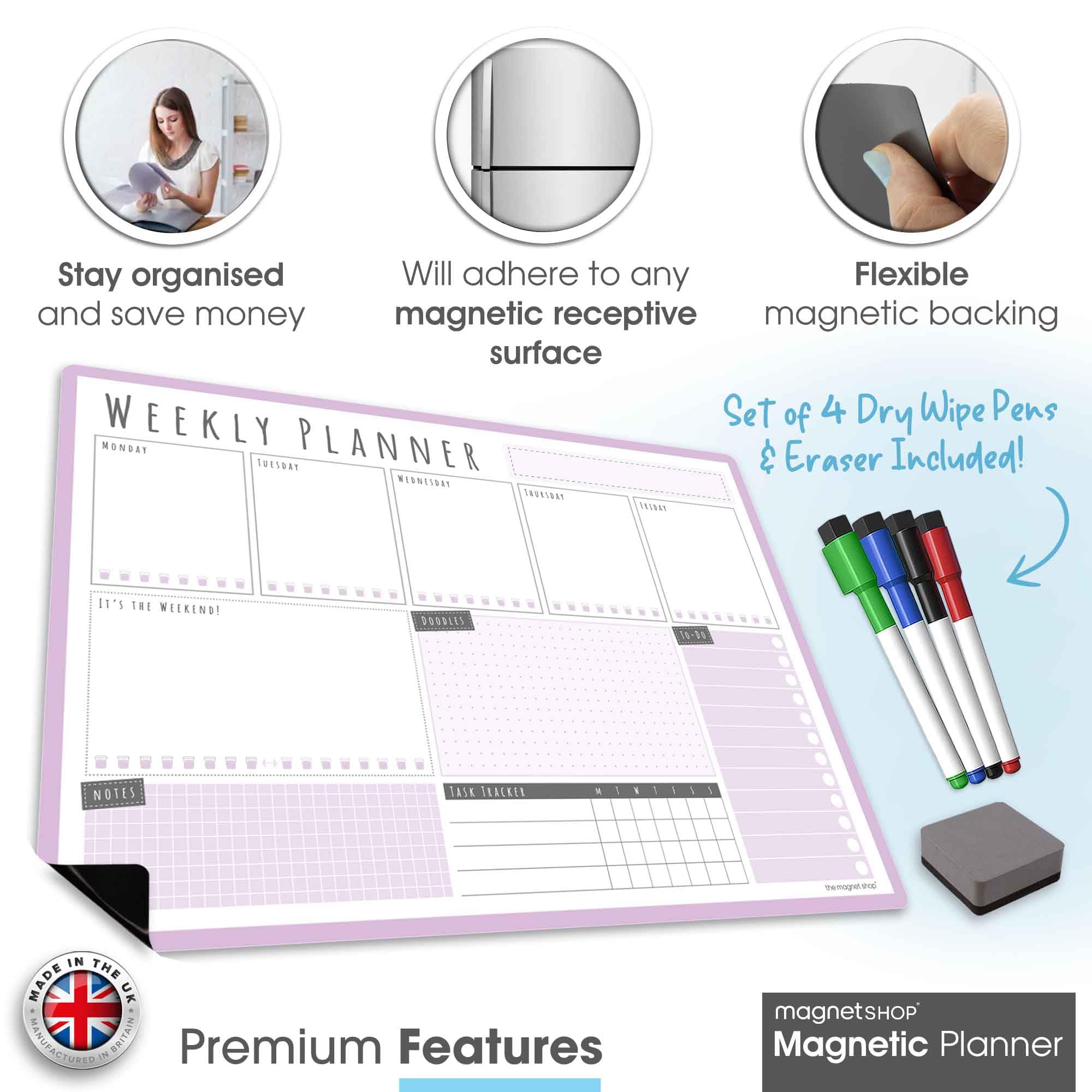 Helio Ferretti Magnetische Weekplanner A4 - Confetti Campus