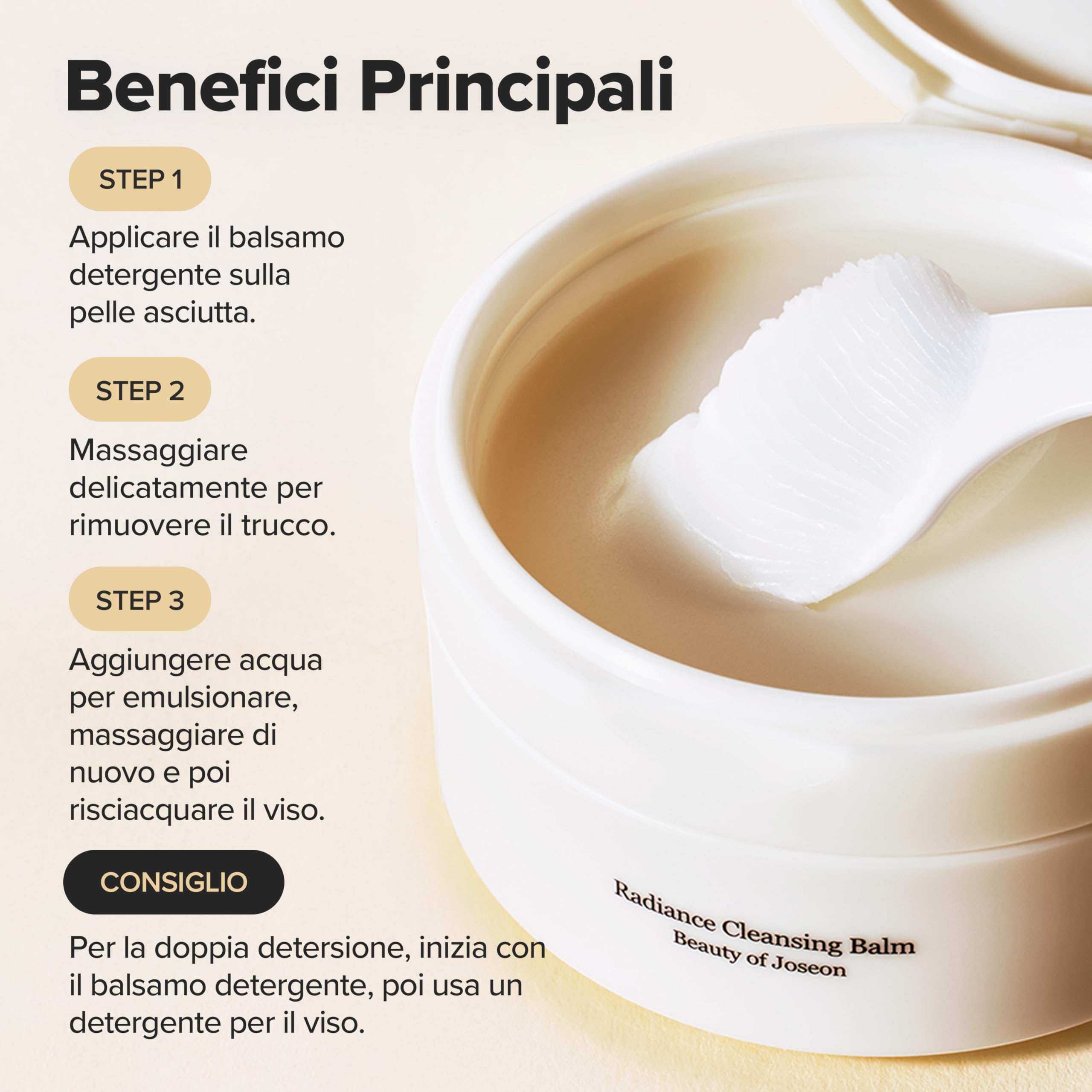 Beauty of Joseon Balsamo Detergente Radiance, Per Trucco, Protezione Solare, Detergente Per Pori Per Pelle Sensibile E Acneica. 100 Ml, 3,38 Fl.Oz.