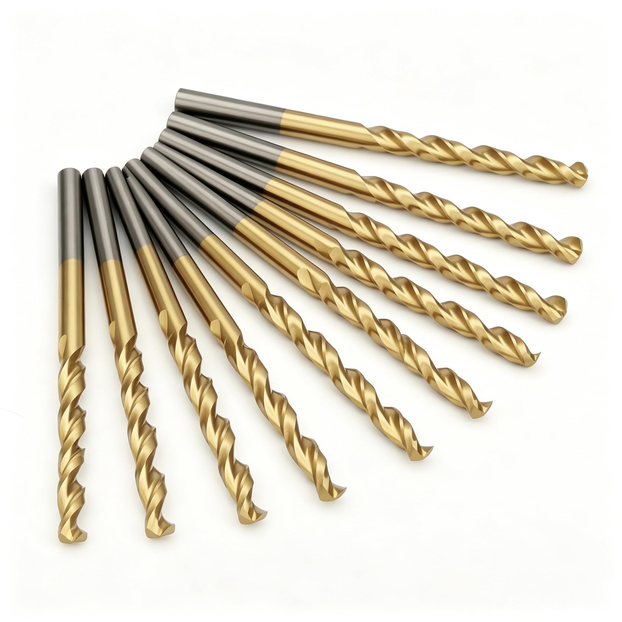 10Pcs 3.2mm Metal Drill Bits, M35 HSS 5% Cobalt Drill Bits for Hard Steel