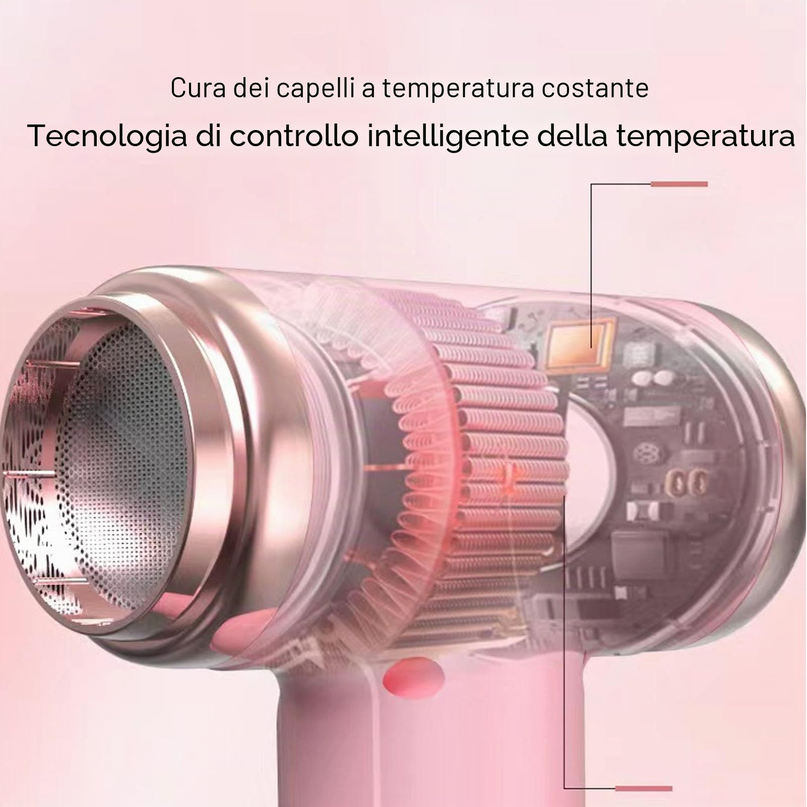 Asciugacapelli Senza Fili, Asciugacapelli da Viaggio Portatile, Asciugacapelli Ricaricabile USB 15000mAh con Ioni Idratanti Multimodali, Asciugacapelli a Caldo e Freddo da
