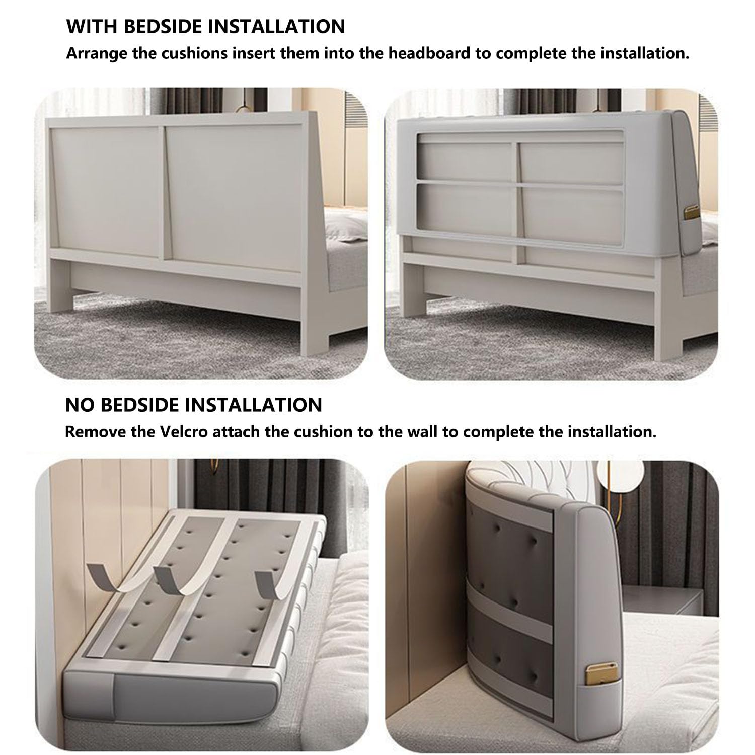 Copertura Per Testiera Letto - Imbottita, Anti-Graffio, 180x60x10 Cm, Bianco - Foto 7