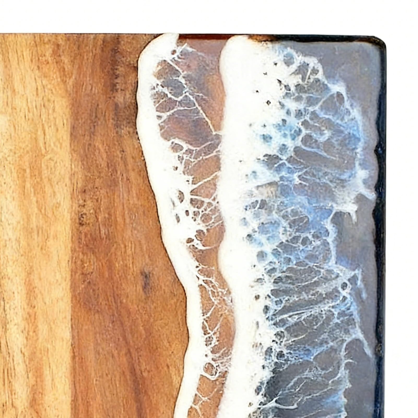 Tabla De Cortar Tabla De Madera Con Resina De Doble Cara Para Carne Y Pan | Con Tablas De Cortar Con Diseño De Playa De Cocina para Fruta Verdura Hogar Boda Queso Apartamento Picnic Camping Encime