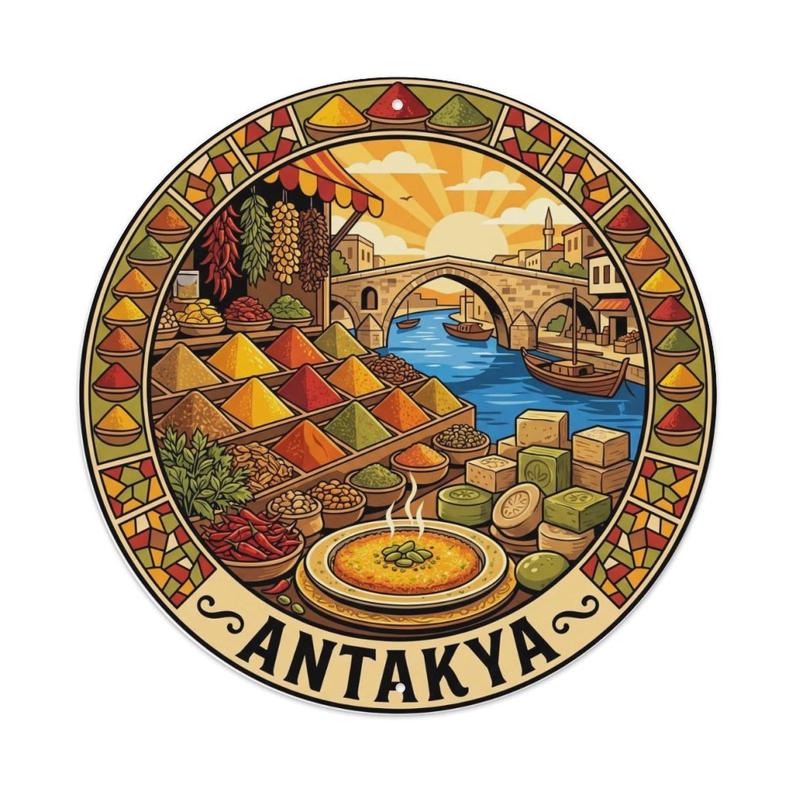 Hatay Antakya Spice Market Turkey Cuisine Classic Food Metal Tin Sign