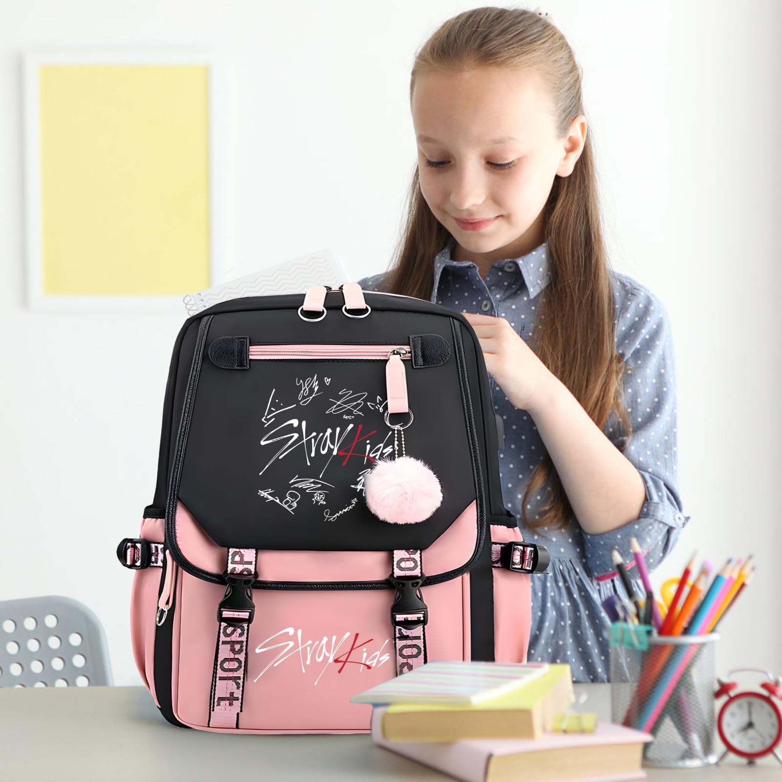 Stra-y Ki-ds Sac à dos de voyage léger pour fans de K-Pop