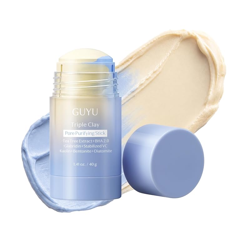 Máscara facial em bastão de argila bentonita GUYU com vitamina C, 40 g