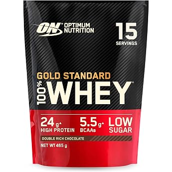 Optimum Nutrition Gold Standard Whey Protein Powder Muscle Building Supplements With Glutamine and Amino Acids, Double Rich C