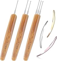 Vista 9 de 6 agujas de ganchillo para rastas de 0.020 in, ganchos de ganchillo duraderos para cabello con herramienta de enclavamiento, excelente para mantener