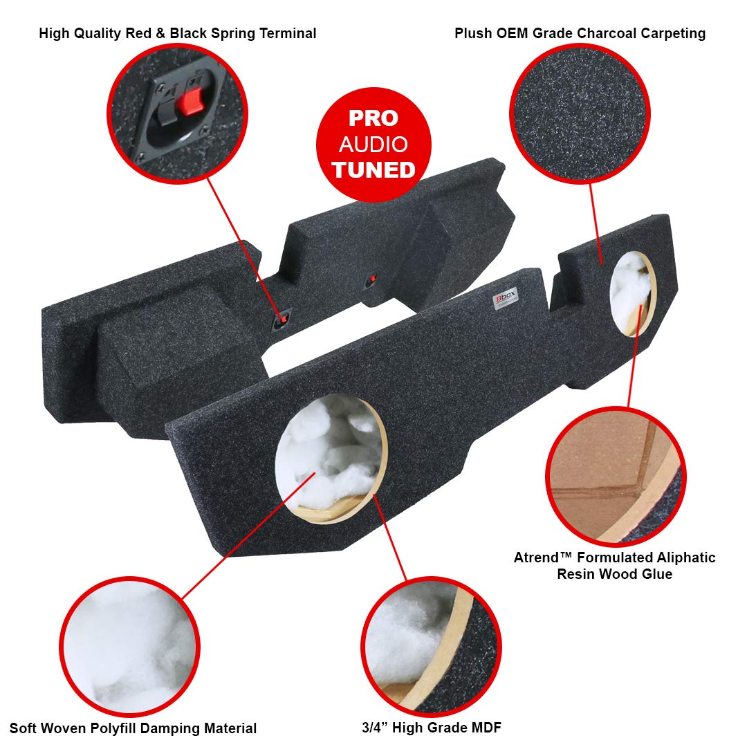 Bbox Dual 10 Inch Subwoofer Box Sealed Carpeted Subwoofer Enclosure